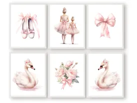 Mother and Daughter Ballet Nursery Prints - Set 3