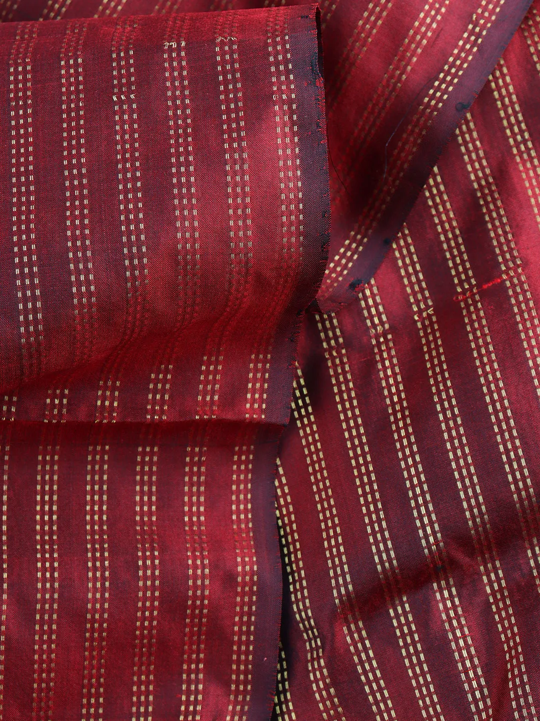 100% Pure Silk Shirt Fabric Maroon