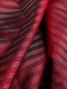 100% Pure Silk Shirt Fabric Maroon