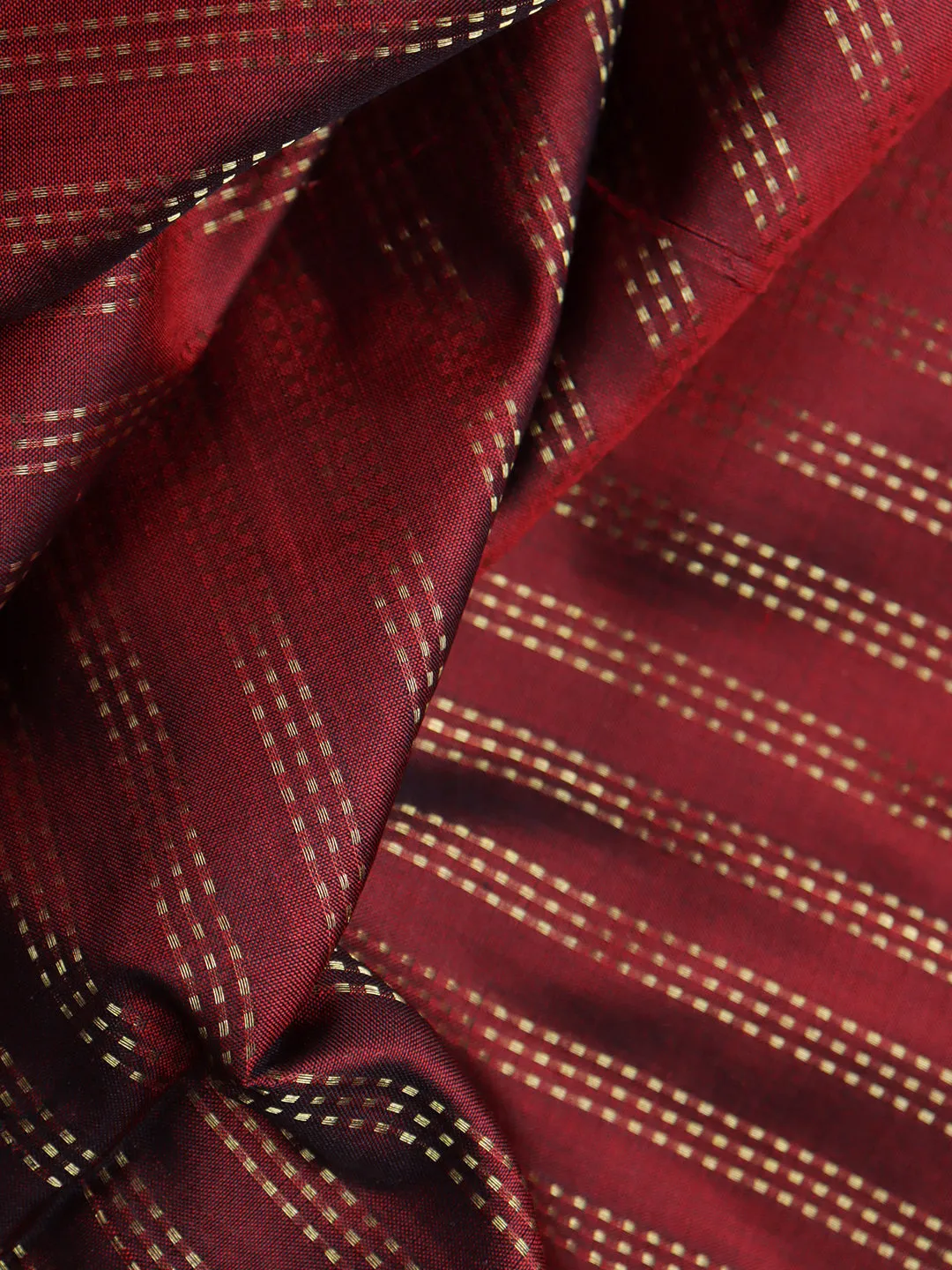 100% Pure Silk Shirt Fabric Maroon