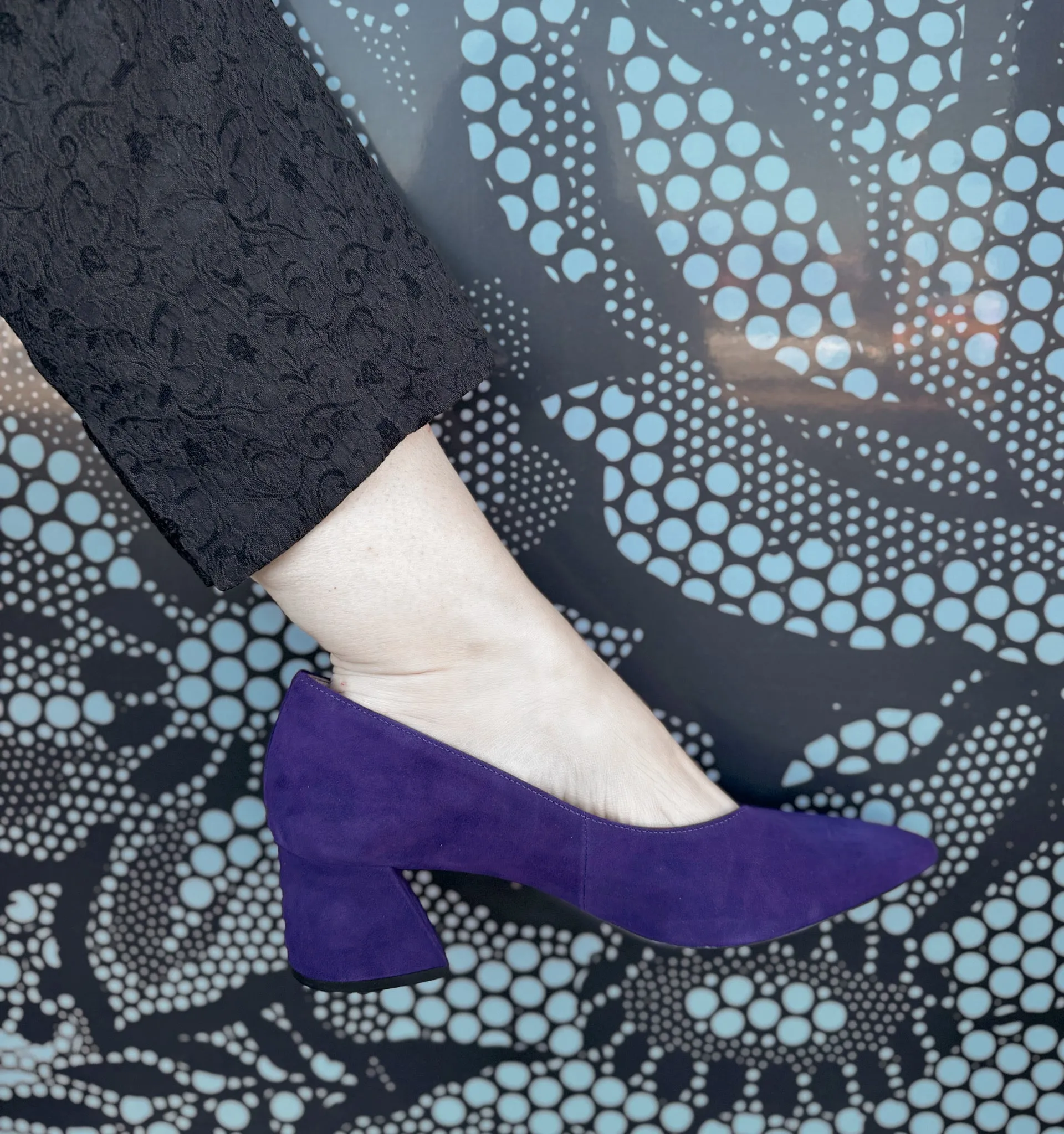 104502 Kim Purple Suede Pump