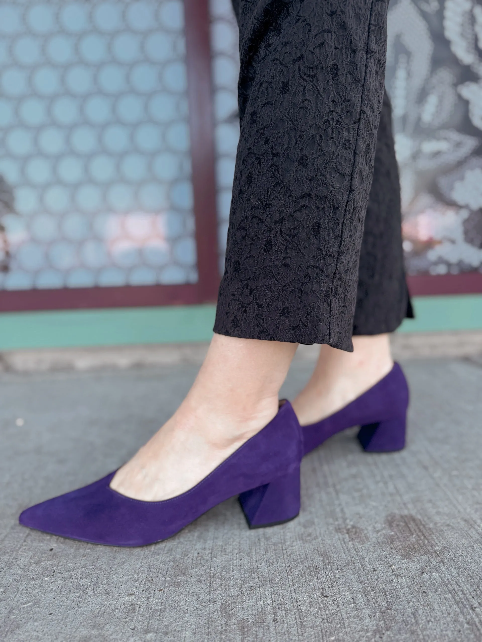 104502 Kim Purple Suede Pump