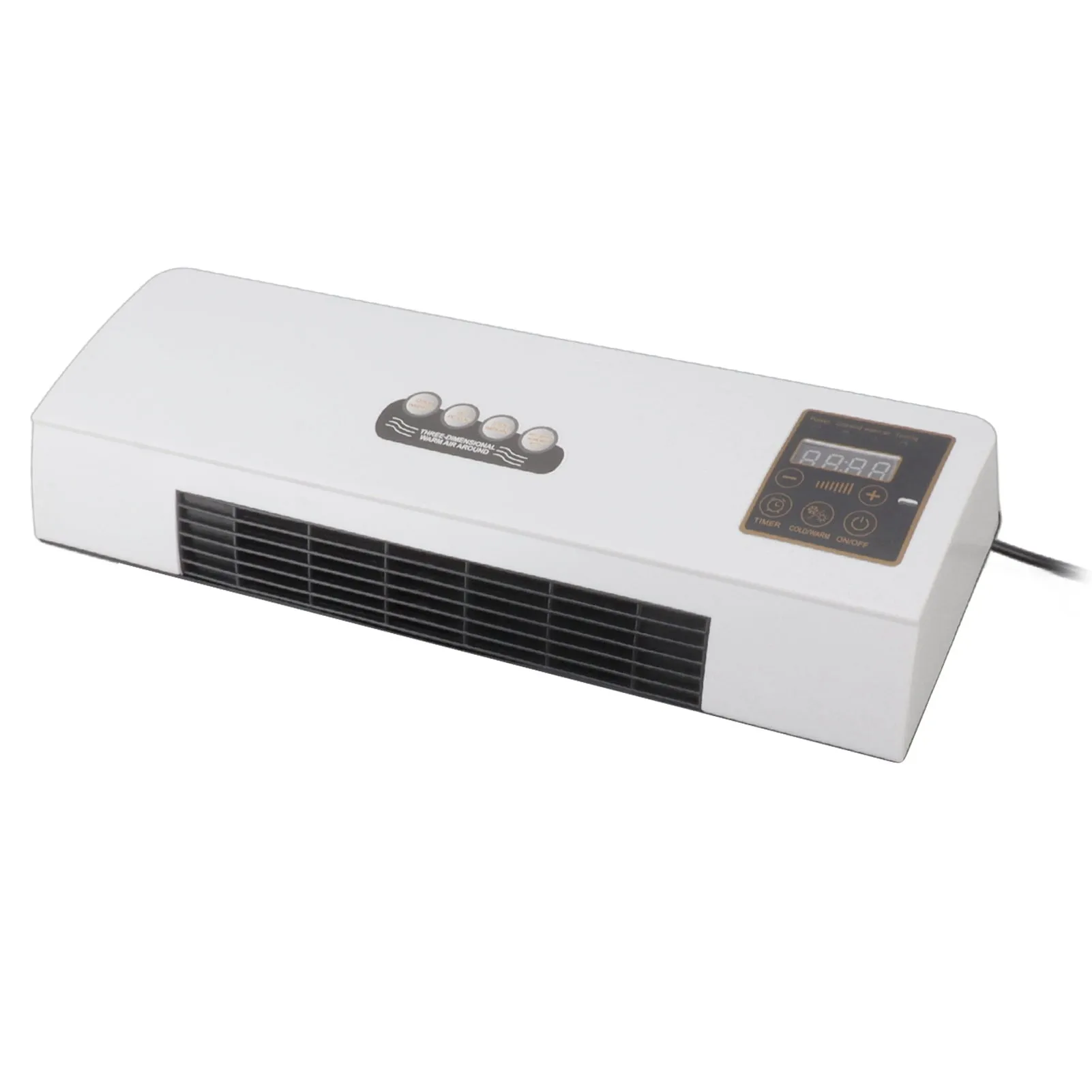 1800W Wall Mounted Air Conditioner Heater Electric Cooling Heating Machine PTC Heating Element Heater with Remote Control Timer for Bedroom Bathroom 220V English Version YZRC