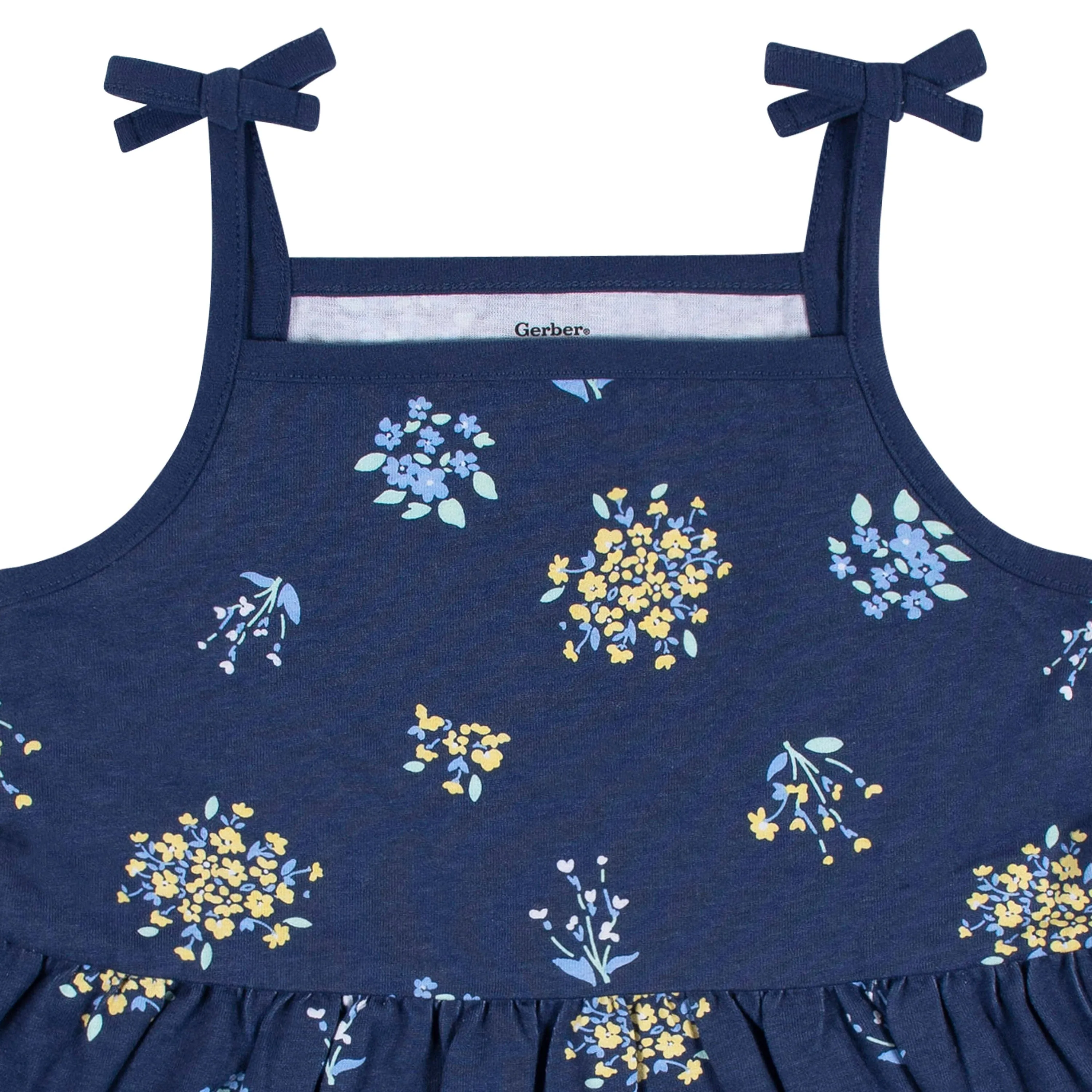 2-Pack Infant & Toddler Girls Blue Floral Knit Dresses