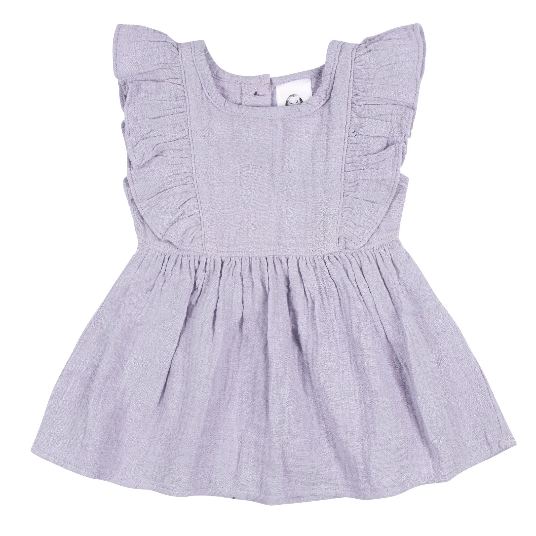 2-Piece Baby & Toddler Girls Purple Gauze Dress & Diaper Cover Set