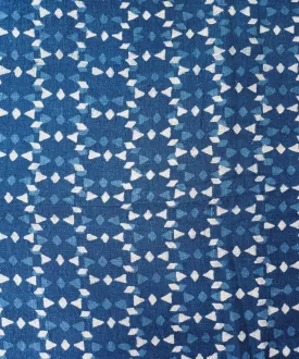 2.5 m Indigo handspun hand woven cotton dabu print kurta material