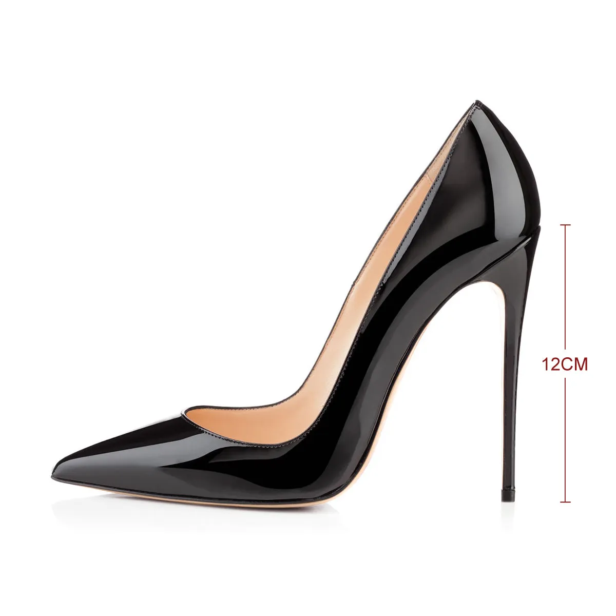 8cm 10cm 12cm Pointed Toe Slip On High Heel Pumps