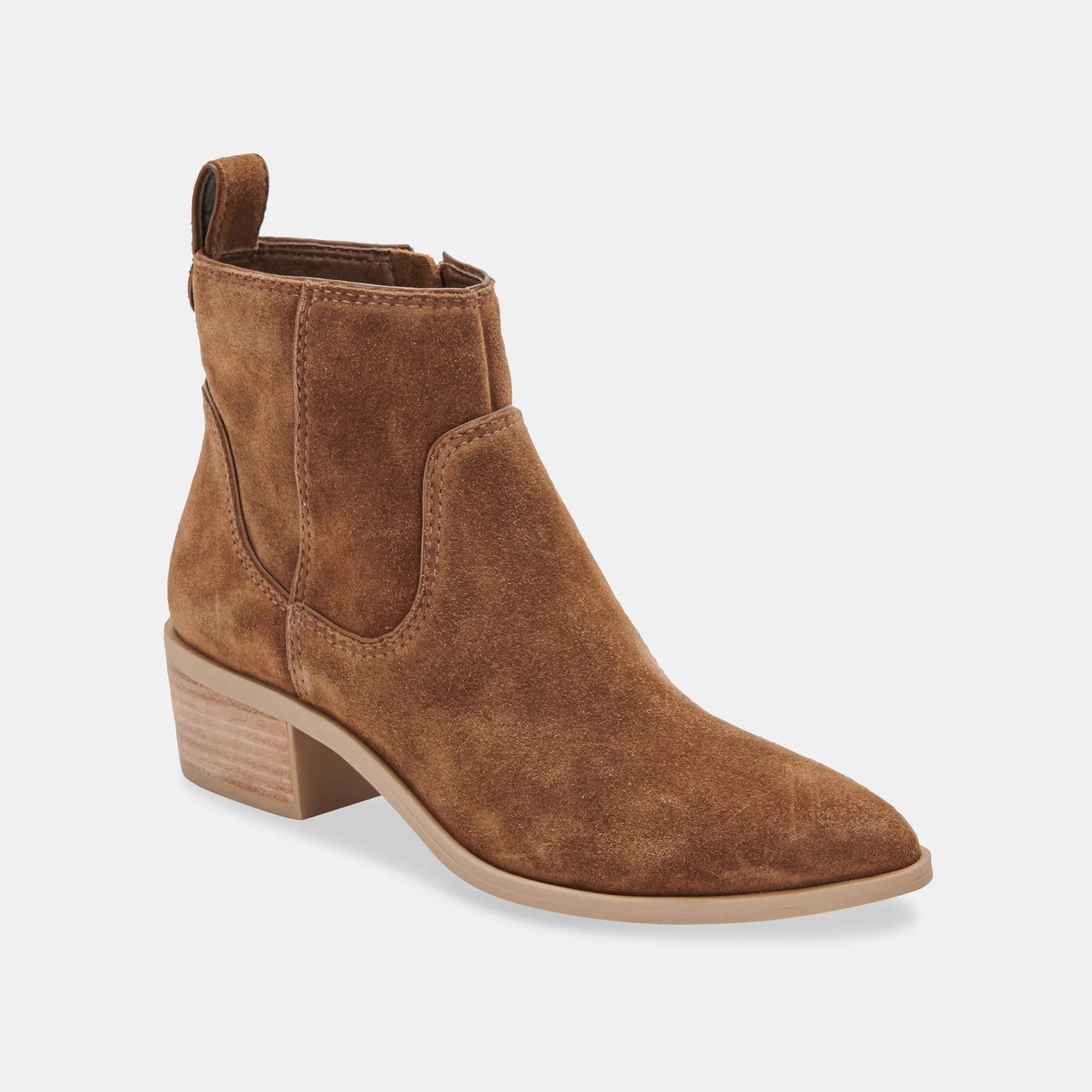 ABLE BOOTIES DK BROWN SUEDE - re:vita