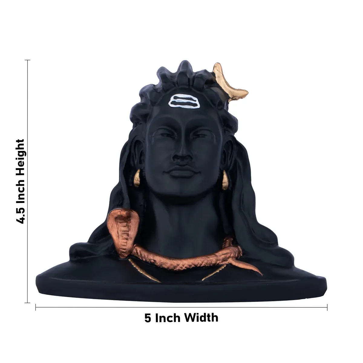 Adiyogi Idol - 4.5 x 5 Inches | Resin Mahadev Statue/ Lord Shiva Statue for Home