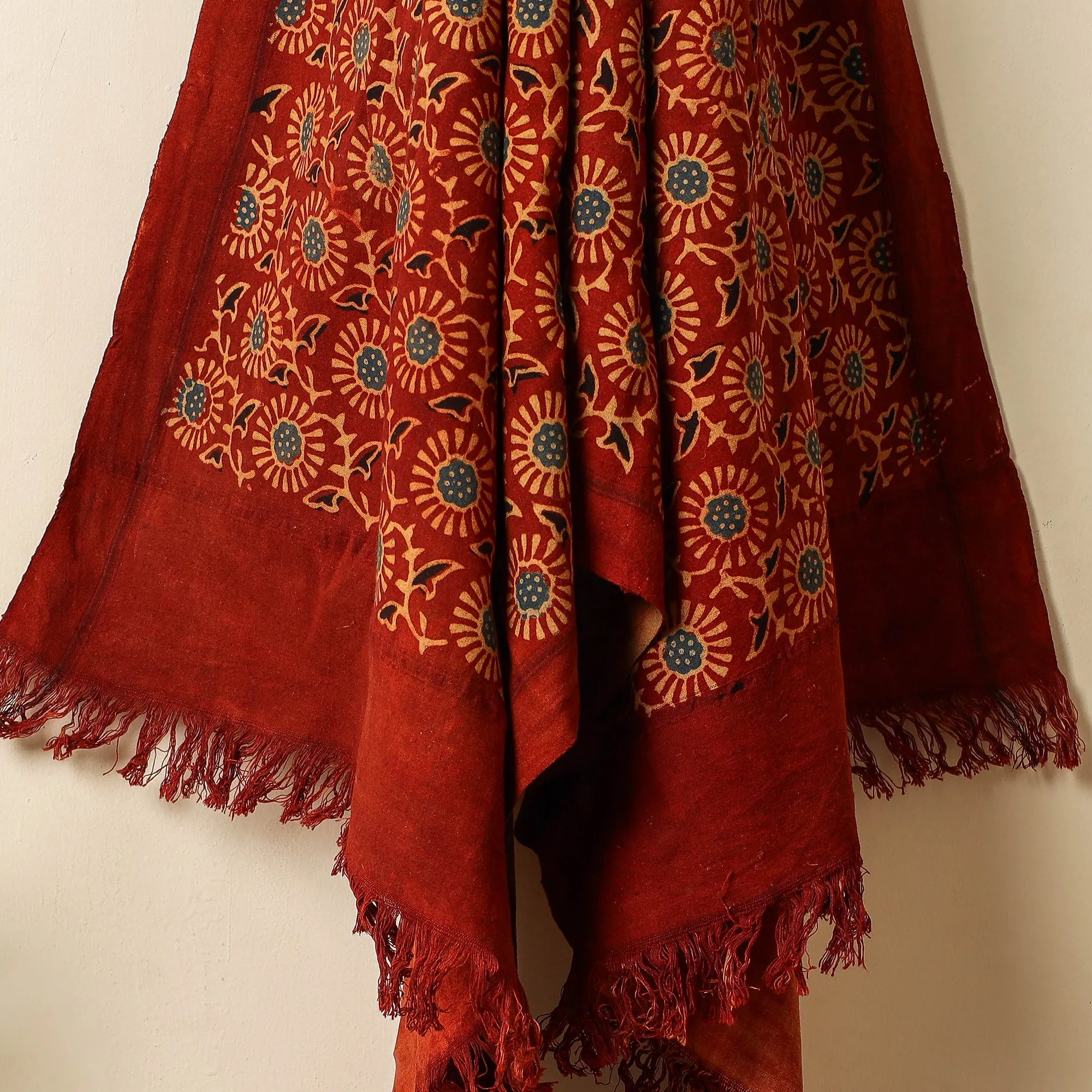 Ajrakh Block Printed Handloom Cotton Towel