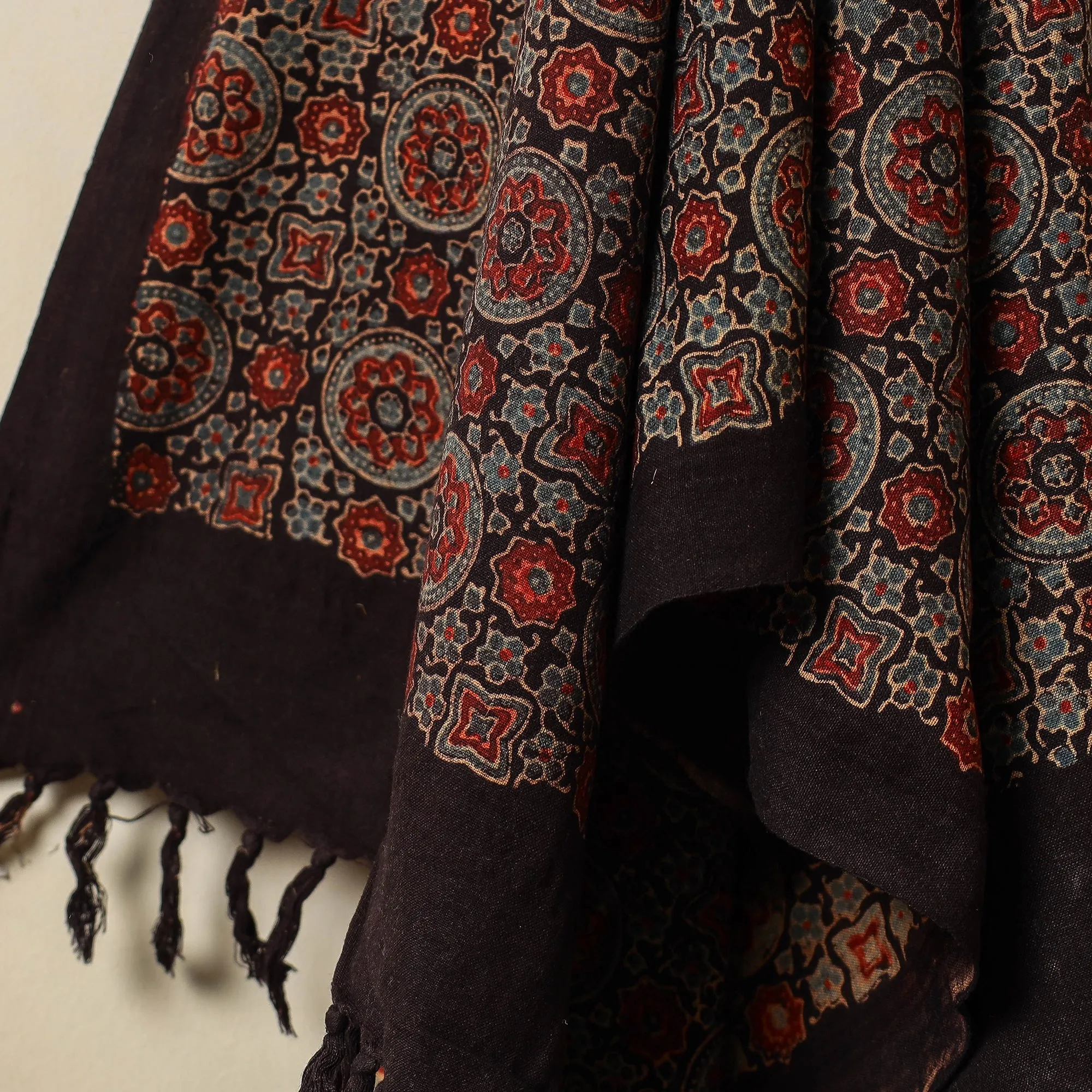 Ajrakh Block Printed Handloom Cotton Towel