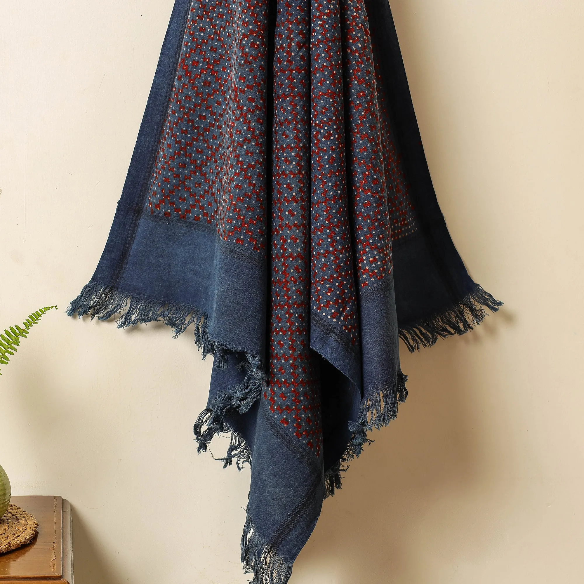 Ajrakh Block Printed Handloom Cotton Towel