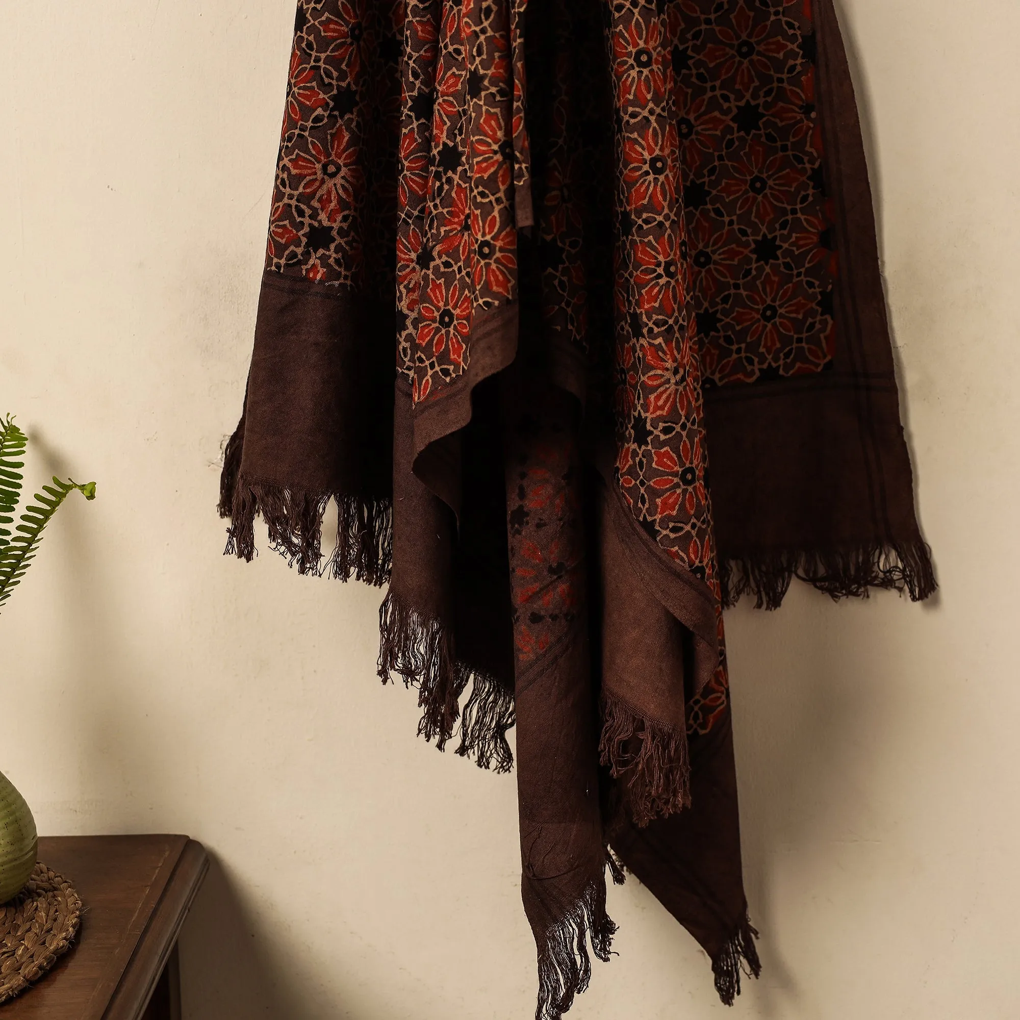 Ajrakh Block Printed Handloom Cotton Towel