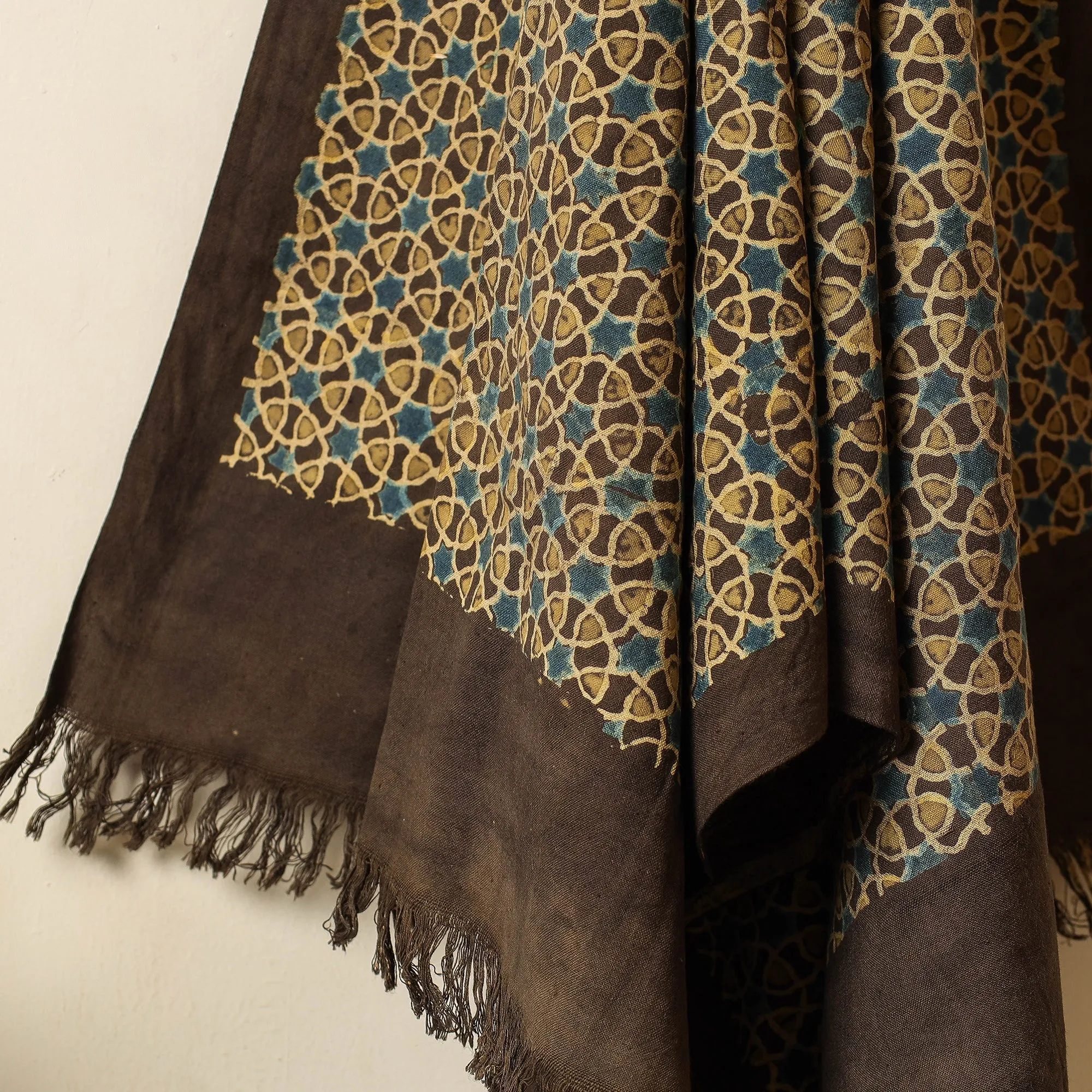 Ajrakh Block Printed Handloom Cotton Towel