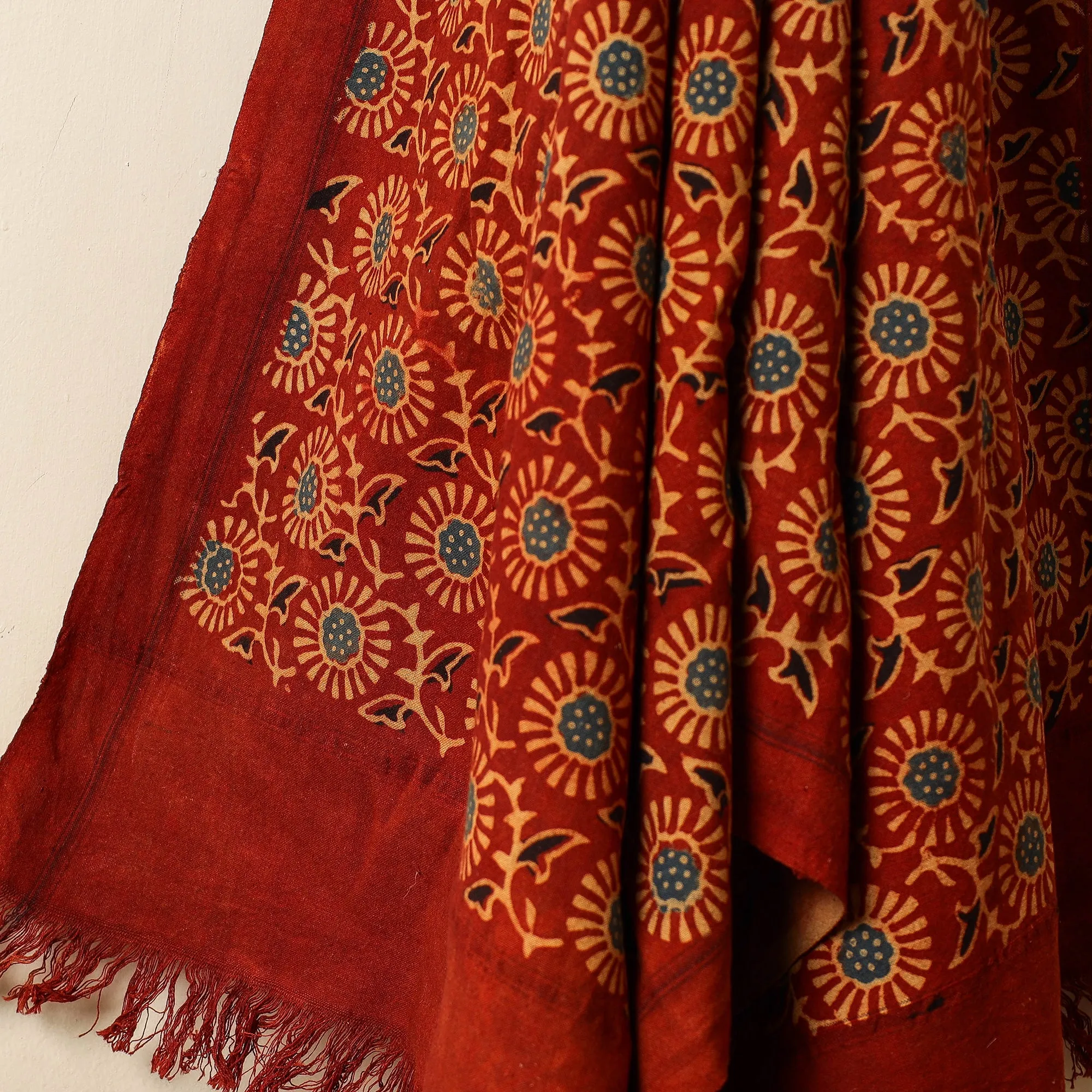 Ajrakh Block Printed Handloom Cotton Towel