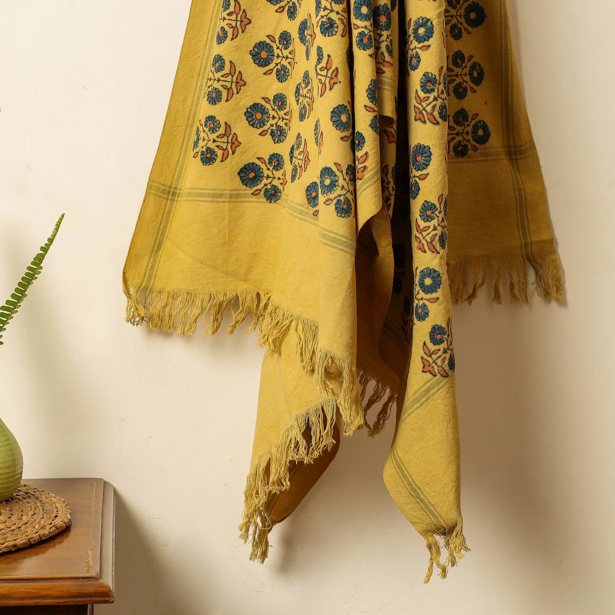 Ajrakh Block Printed Handloom Cotton Towel