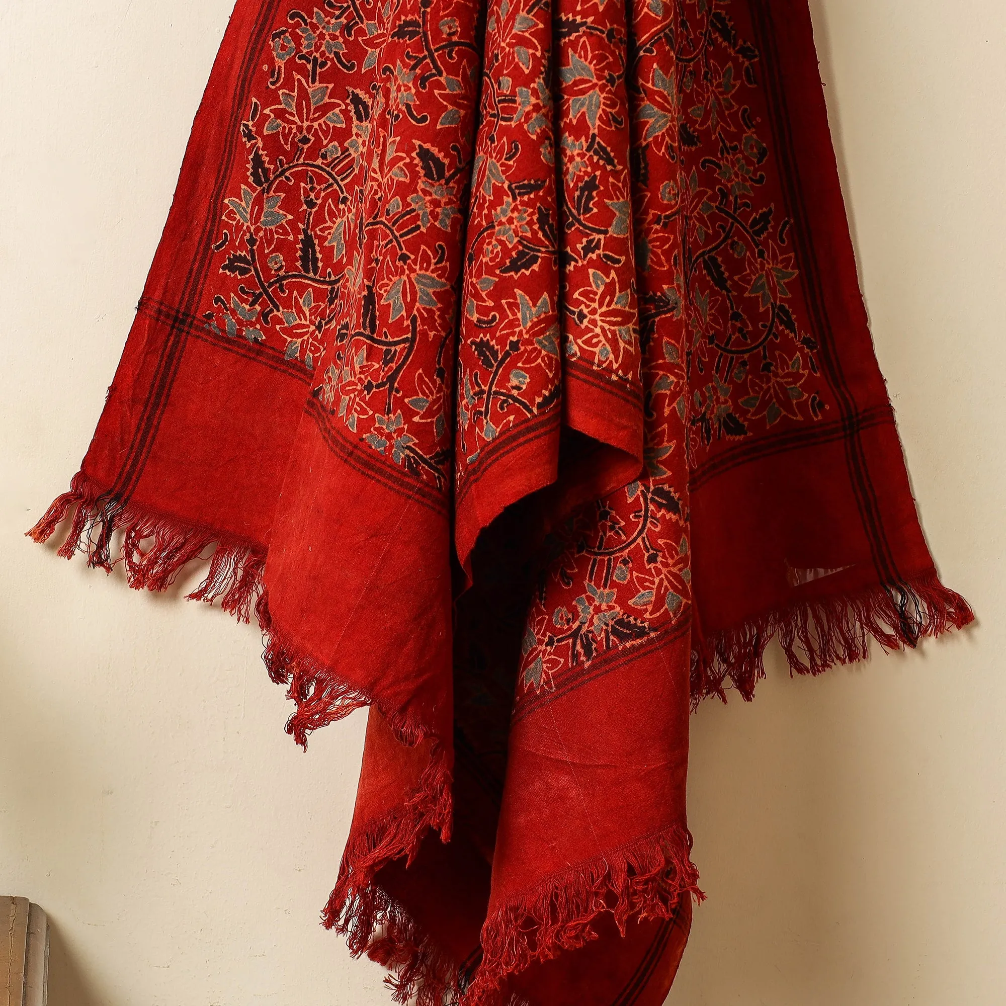 Ajrakh Block Printed Handloom Cotton Towel