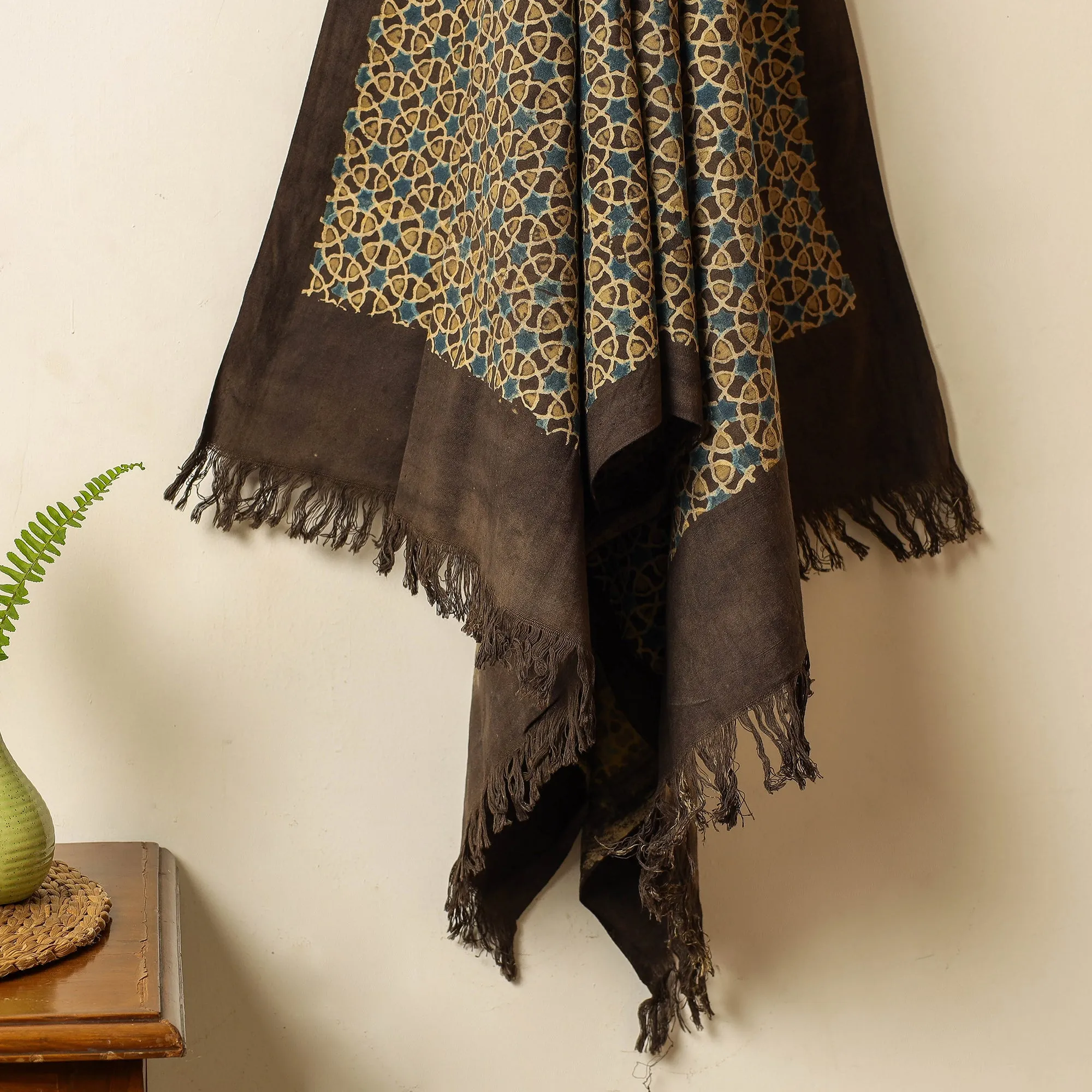 Ajrakh Block Printed Handloom Cotton Towel