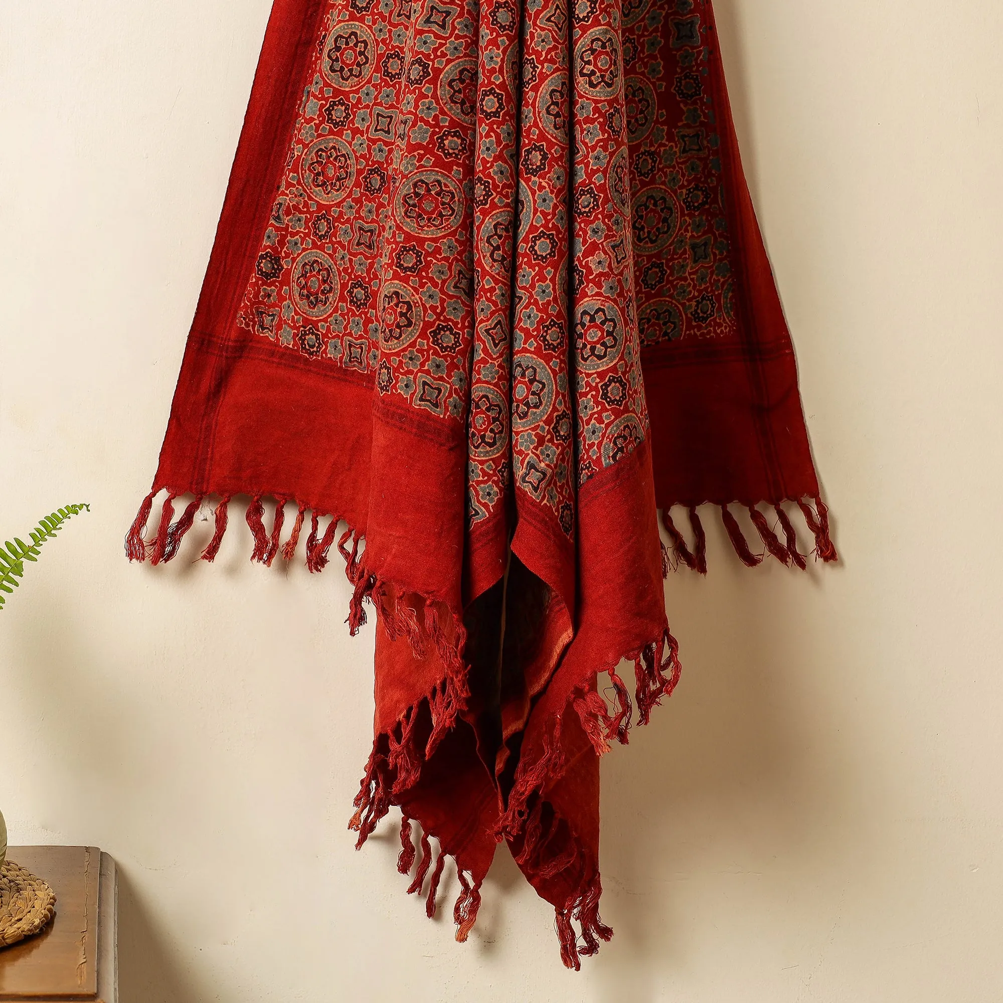 Ajrakh Block Printed Handloom Cotton Towel