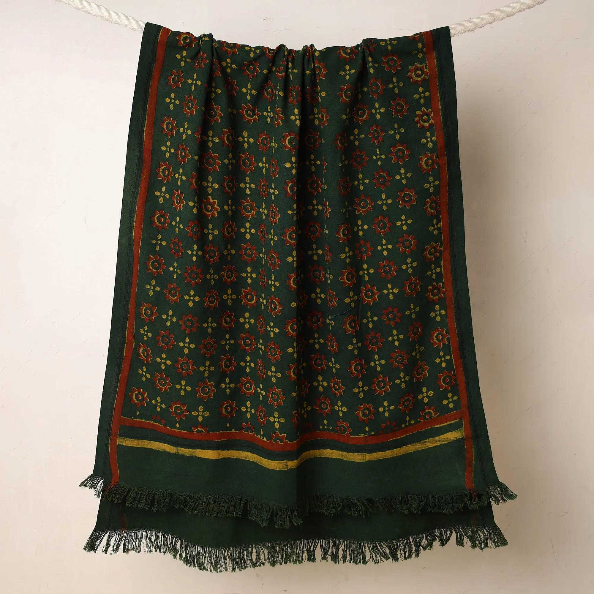 Akola Block Printed Pure Handloom Cotton Towel