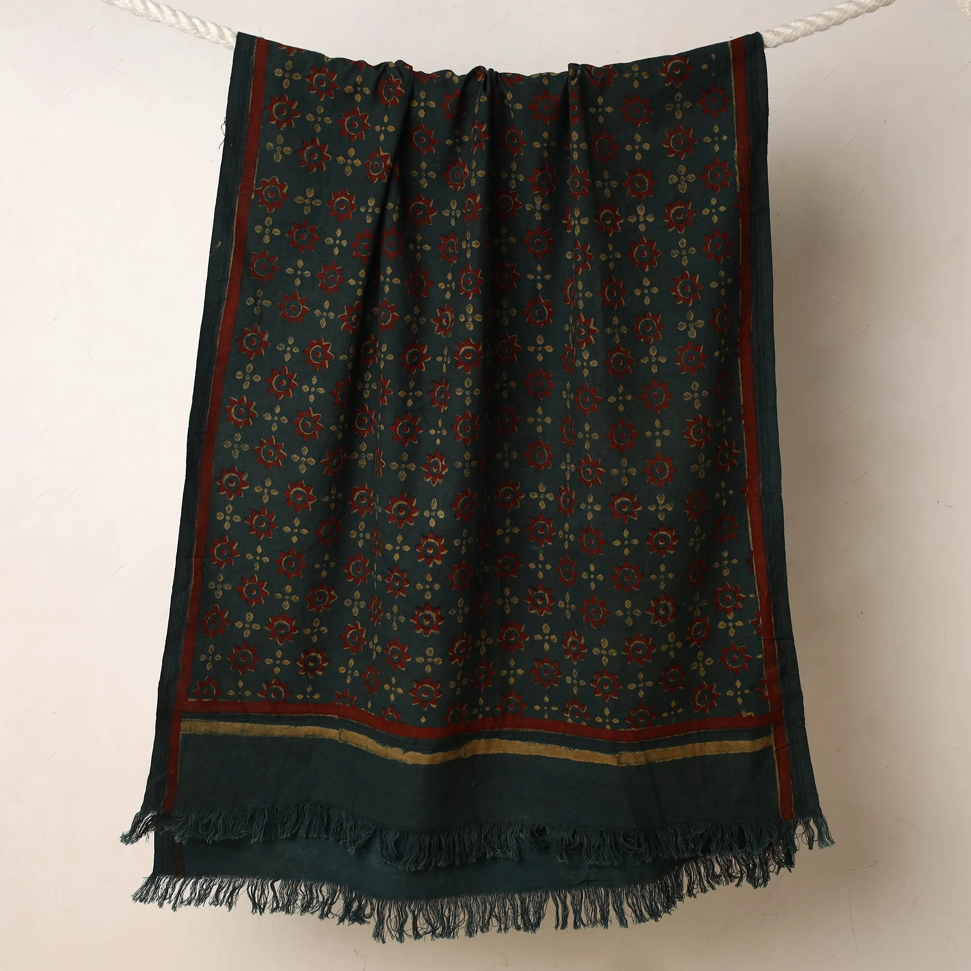 Akola Block Printed Pure Handloom Cotton Towel