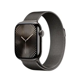 Apple Watch Series 10 GPS   Cellular 42mm Slate Titanium Case with Slate Milanese Loop