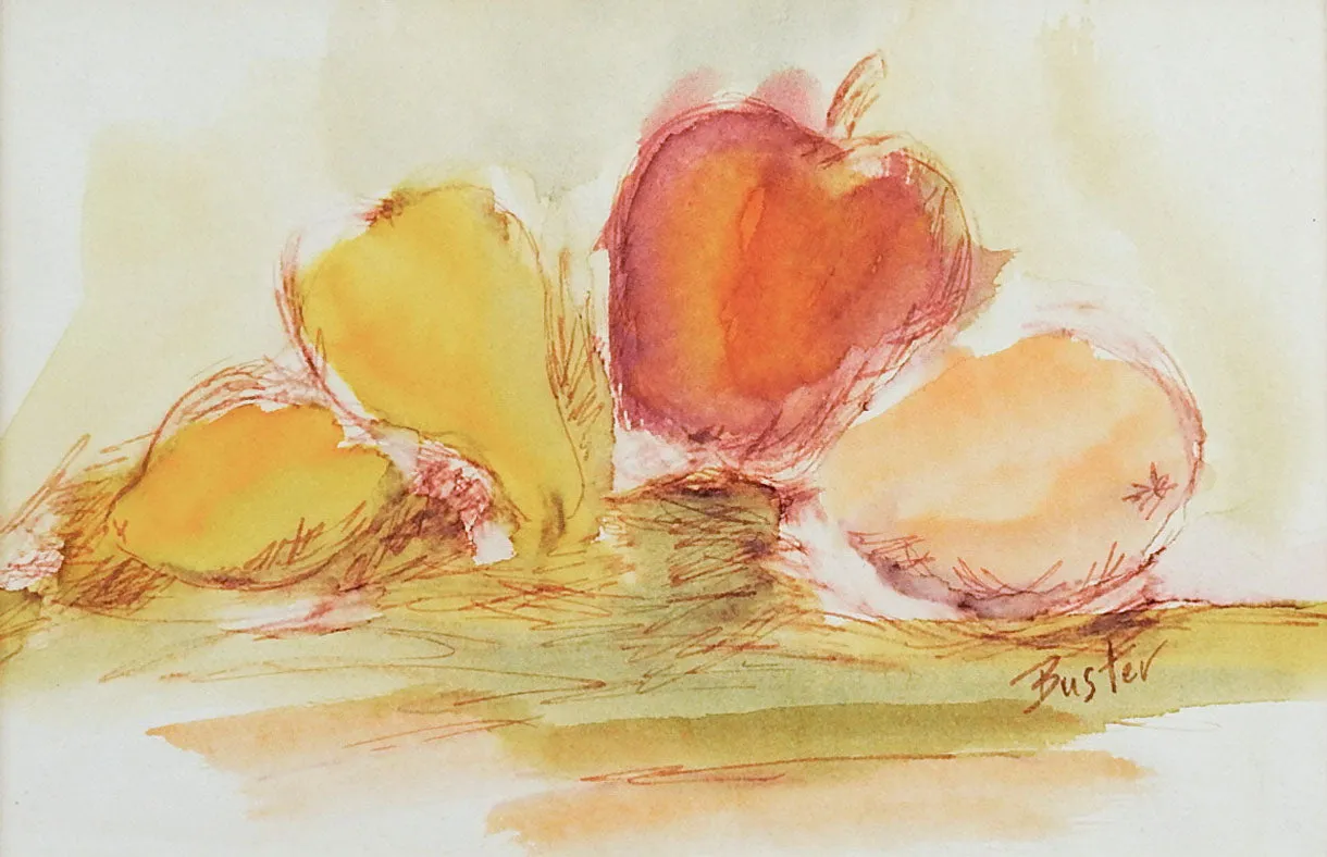 Apples & Pears Watercolor Painting