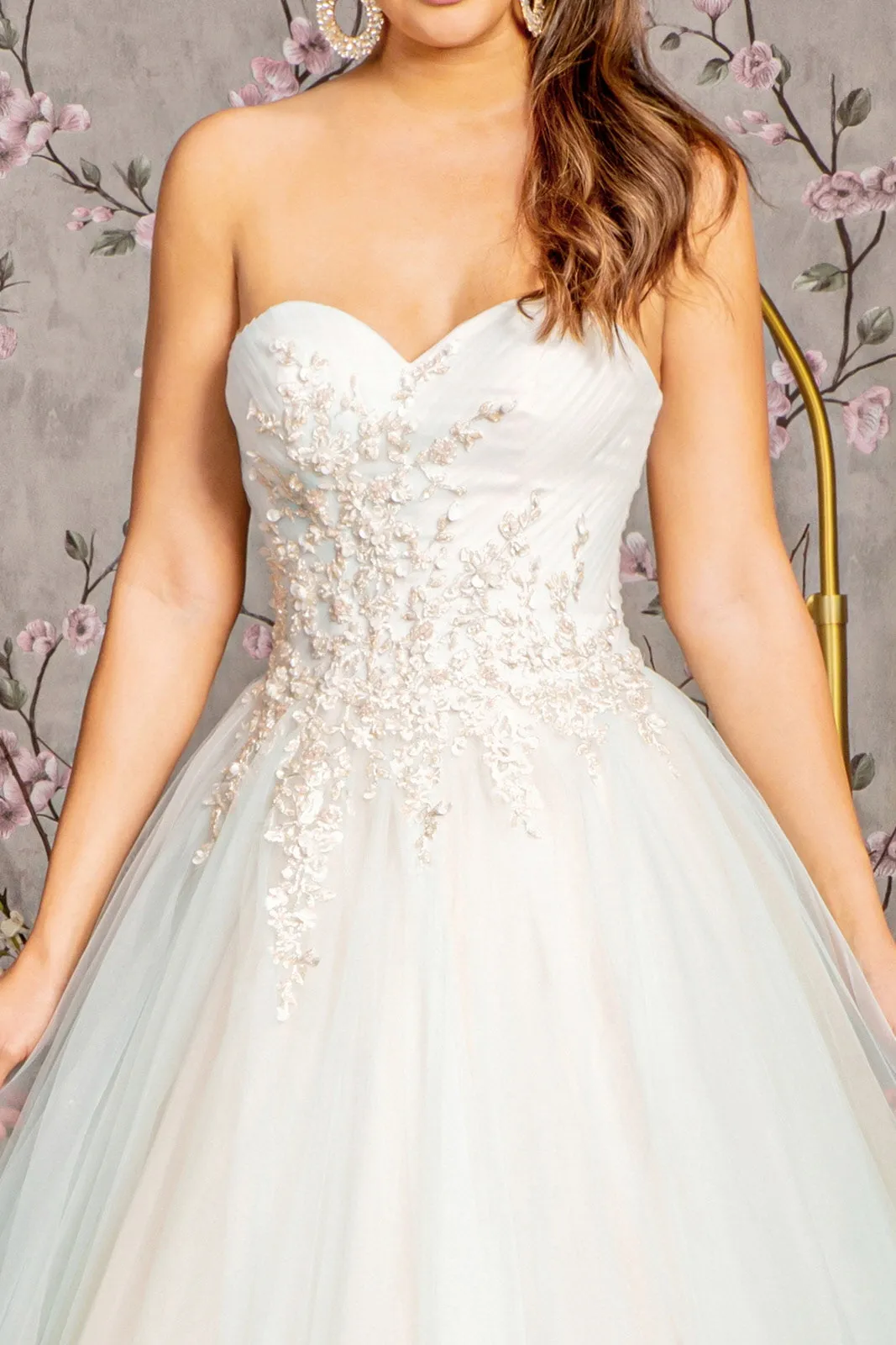 Applique Strapless A-line Ball Gown by GLS Gloria GL3244