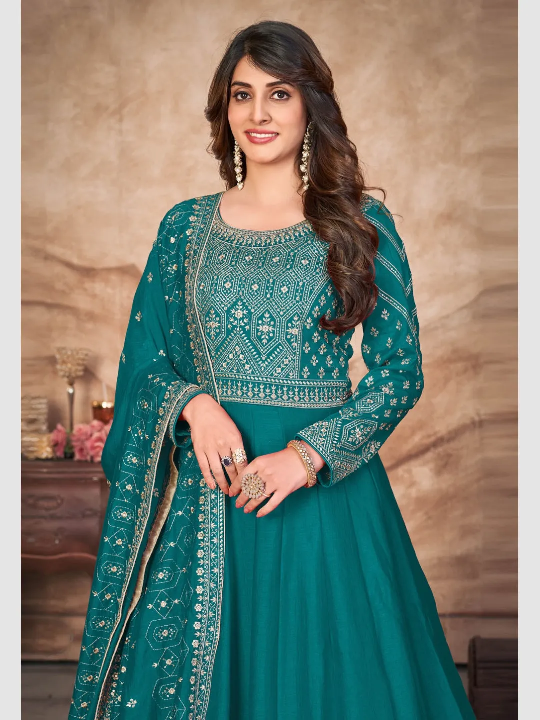 Art Silk Embroidery - Anarkali