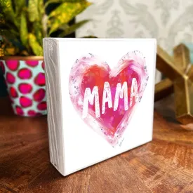 AUDRA STYLE | MAMA WOOD BLOCK 3.5"X3.5"