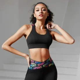 Back Cross Yoga Women Push Up Shockproof Fitness Gym Sports Bra