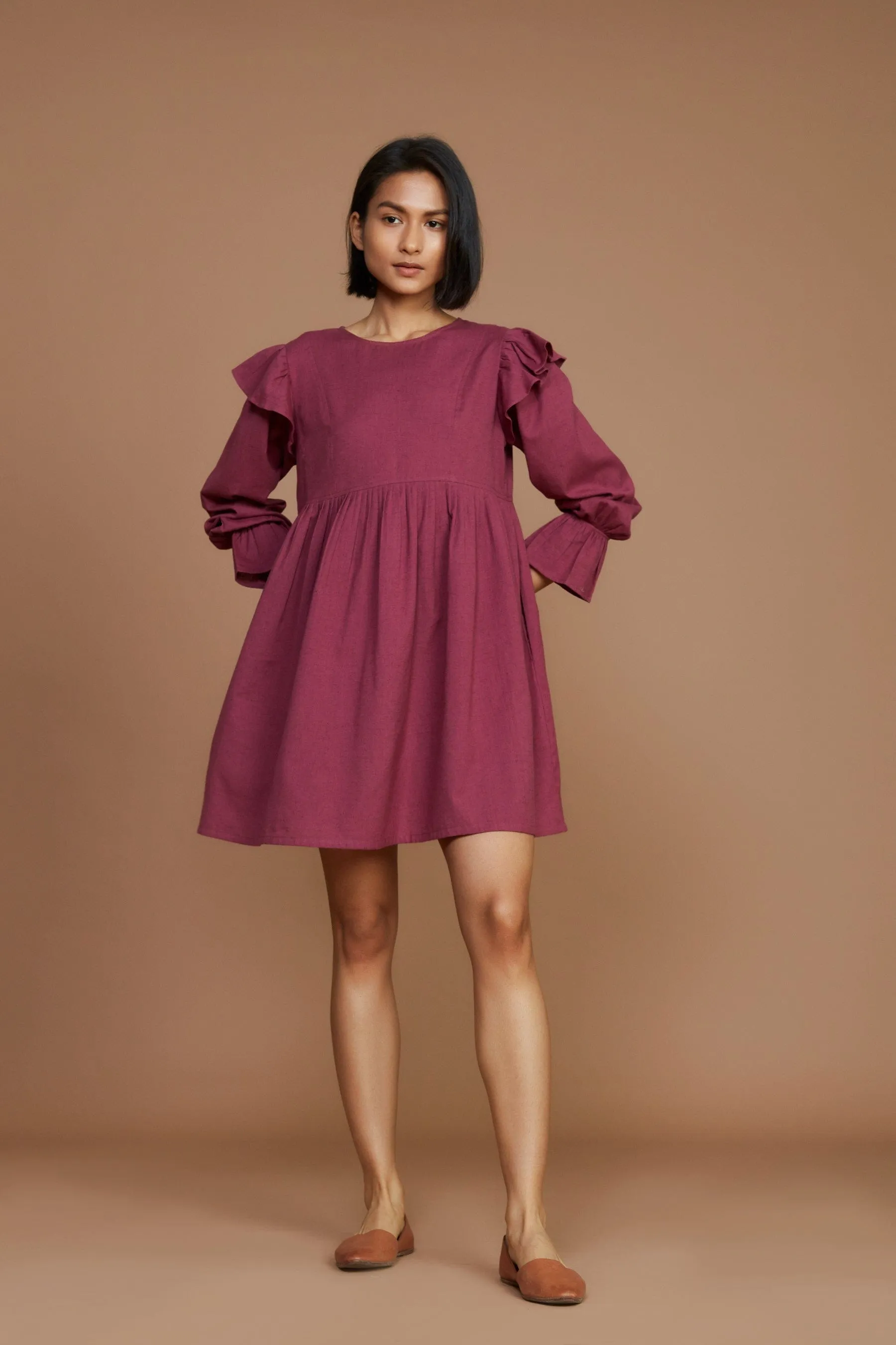 Baliza Mauve Short Dress (Ready to Ship)