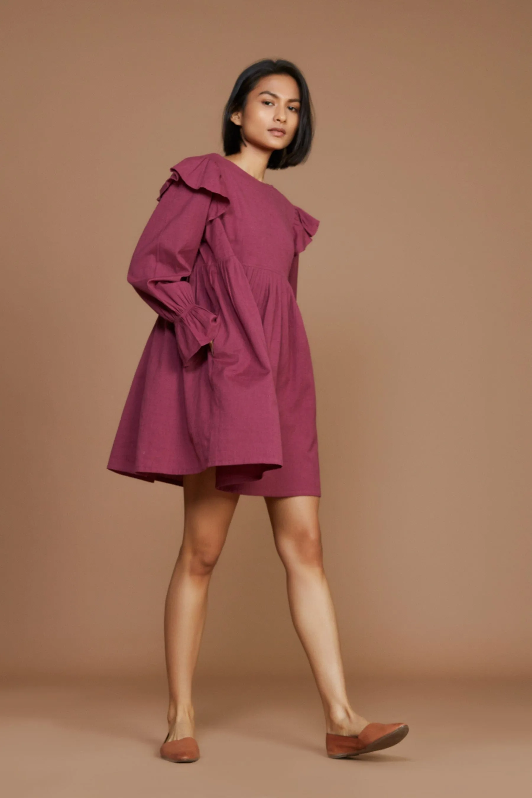 Baliza Mauve Short Dress (Ready to Ship)