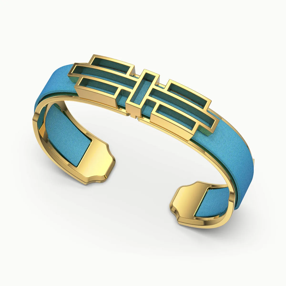 Ban Zu Silk Cuff - Turquoise Blue