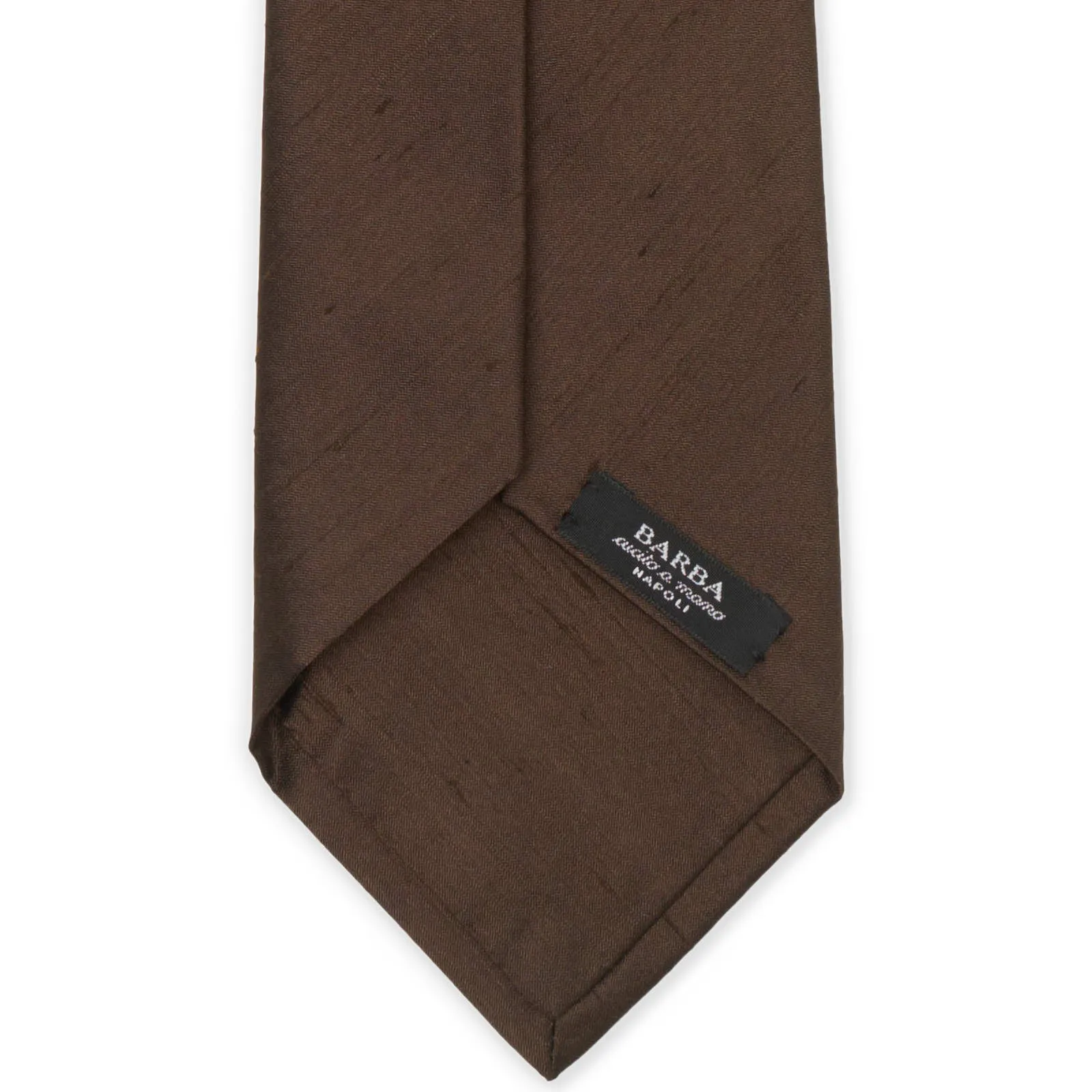 BARBA Dark Brown Seven Fold Silk Tie NEW