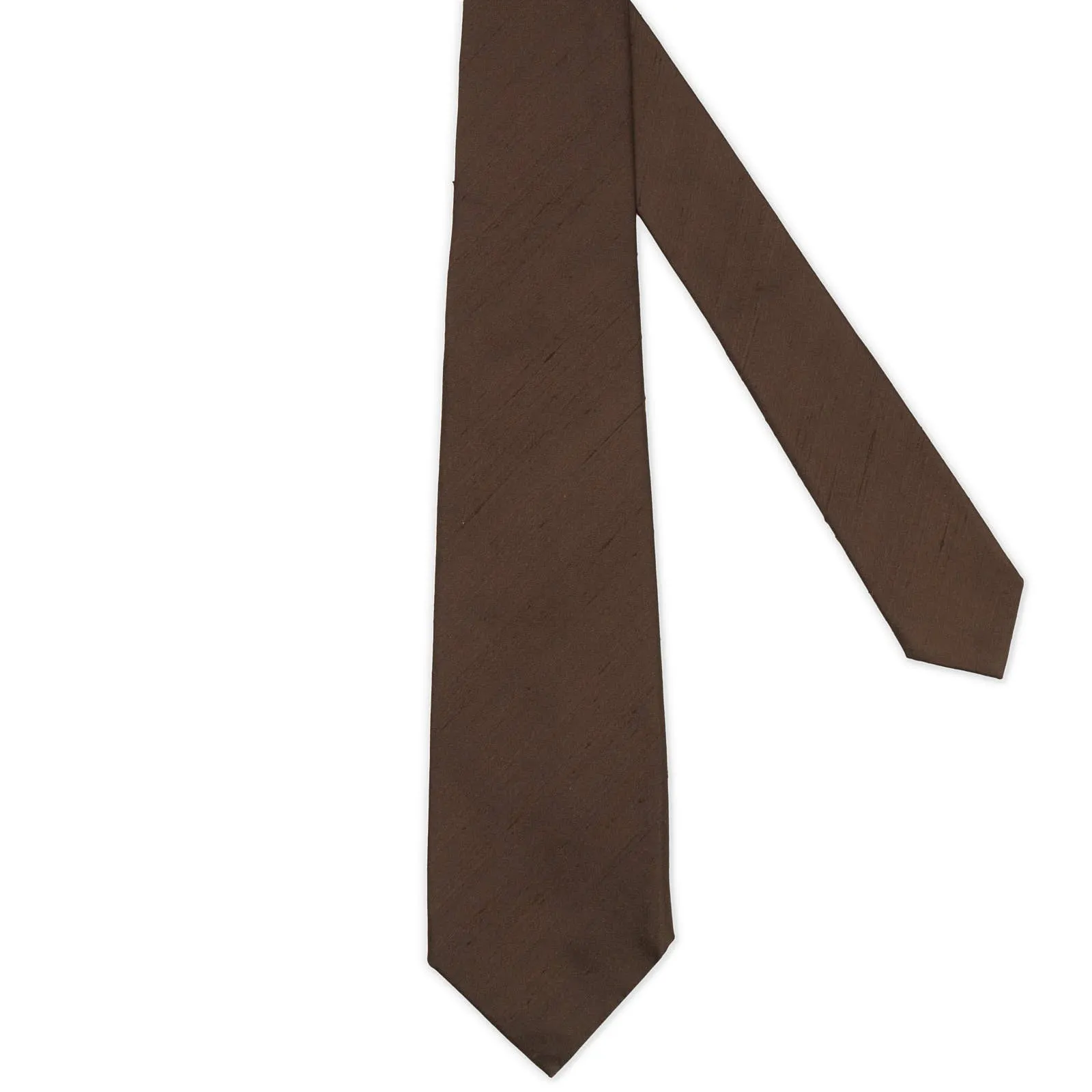 BARBA Dark Brown Seven Fold Silk Tie NEW