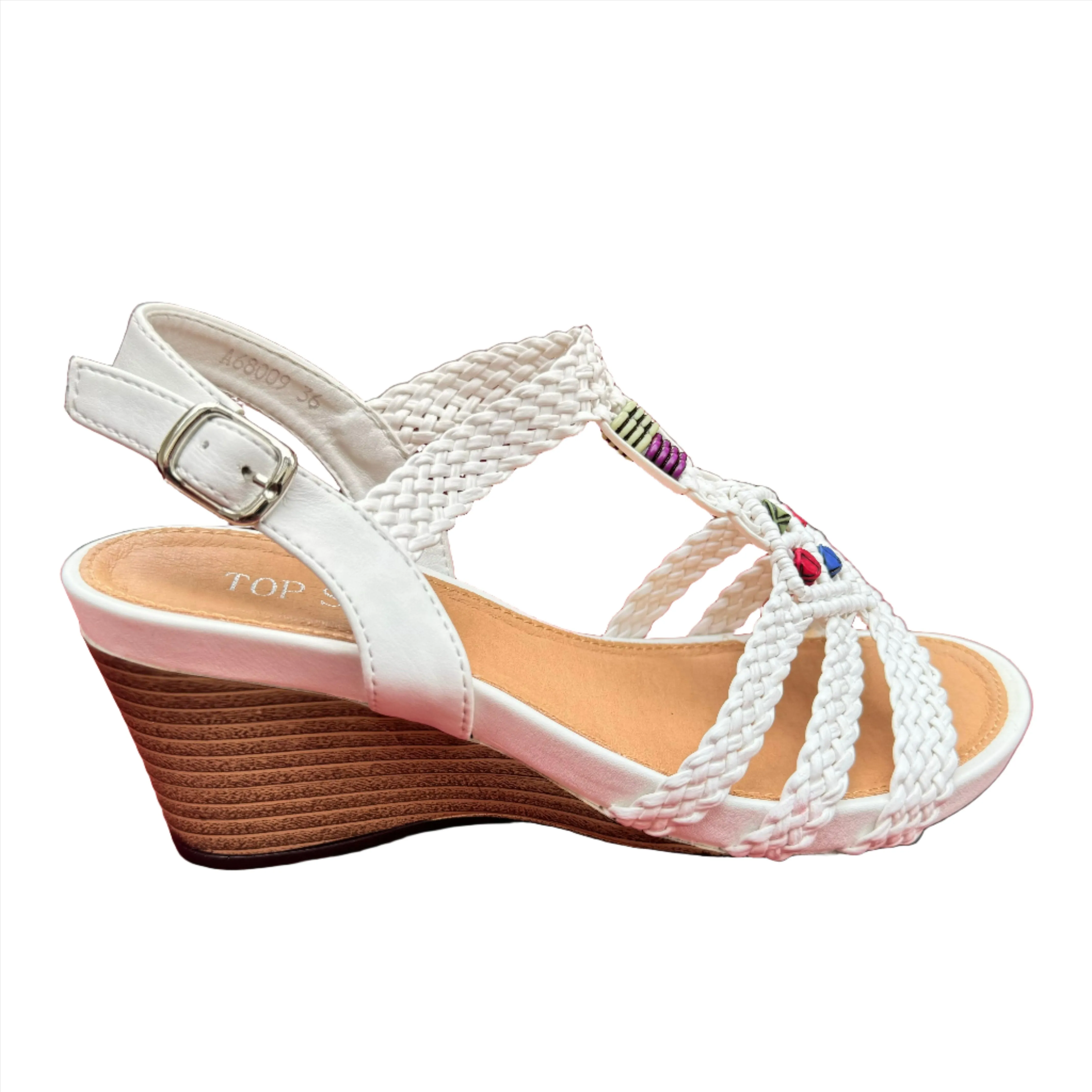 Beaded Wedge Sandal