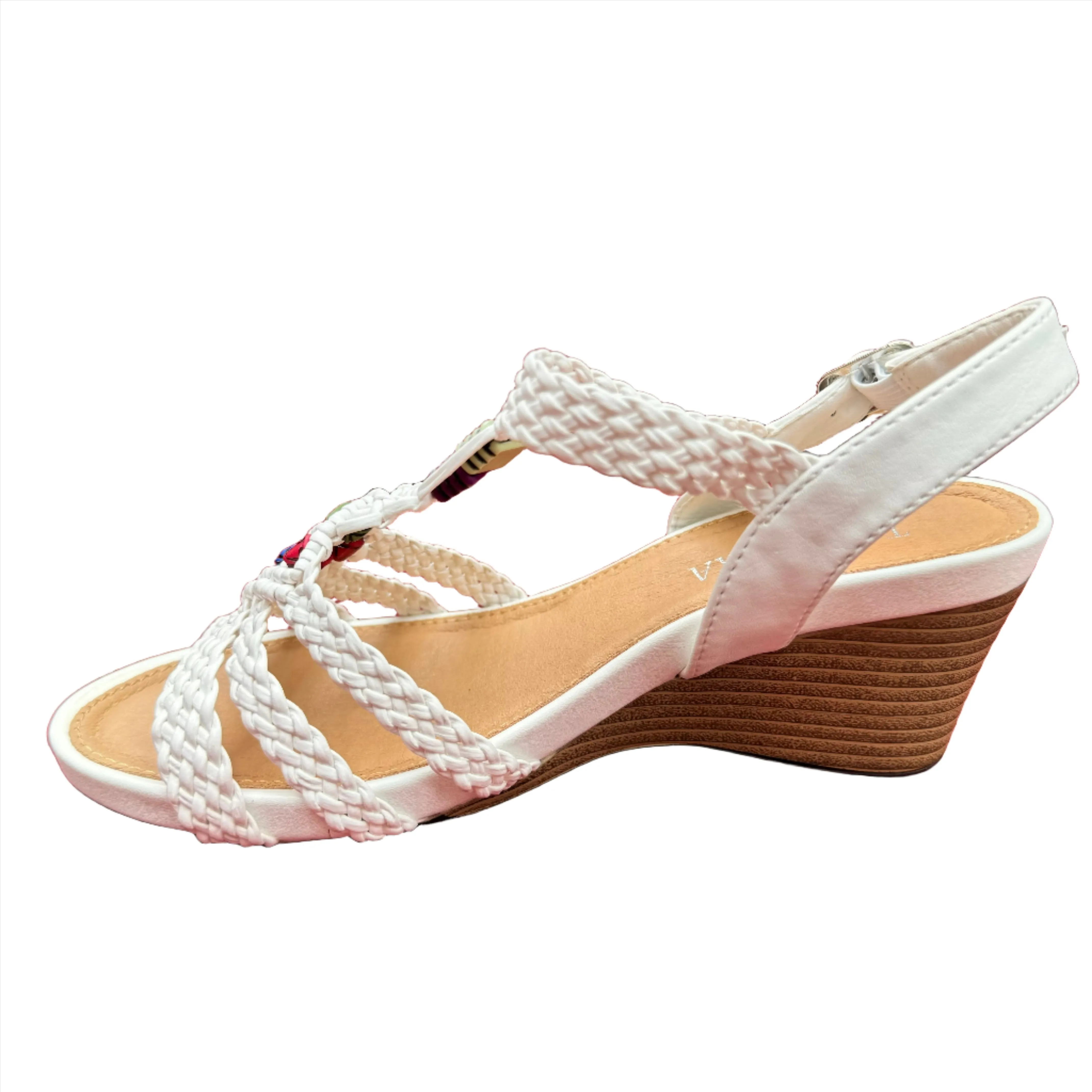 Beaded Wedge Sandal