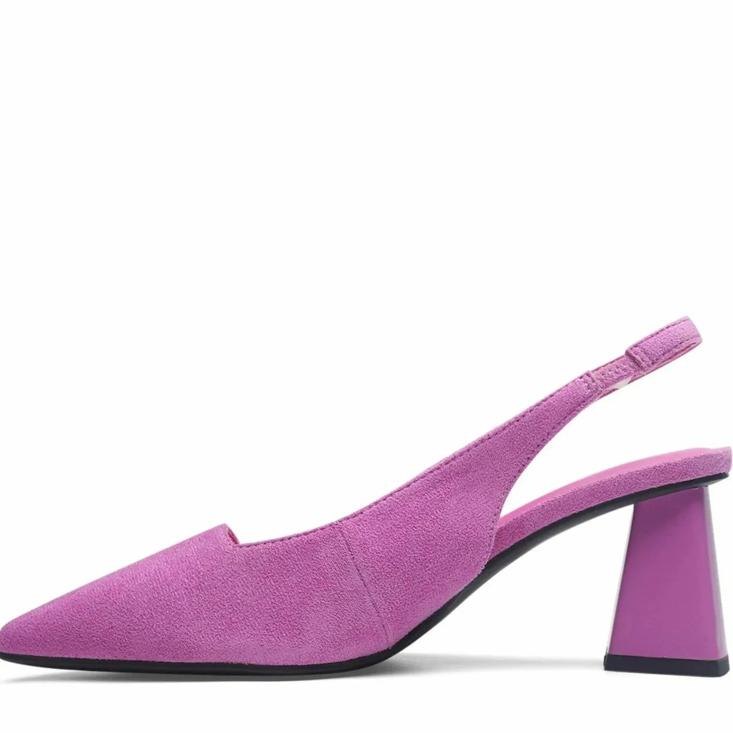 Betsy Violet Purple Suede Effect Court Shoe