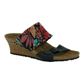 Birkenstock Papillio Women's Della Sandals Birko-Flor Flower Frill Black 41 N