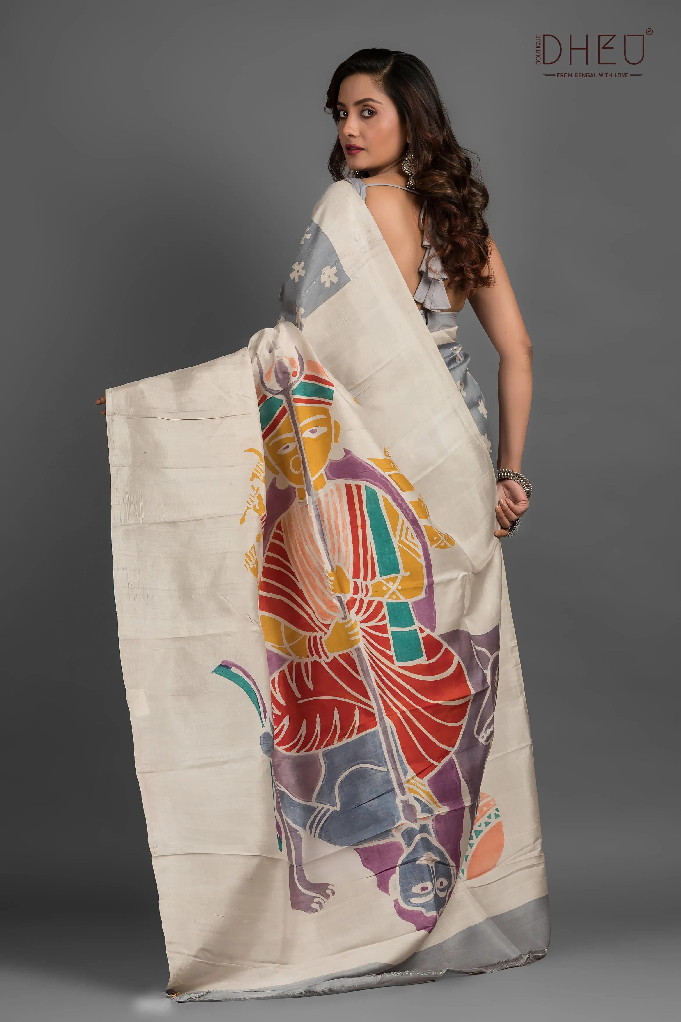 Bishnupuri Silk Batik Saree (Silk Mark Certified)