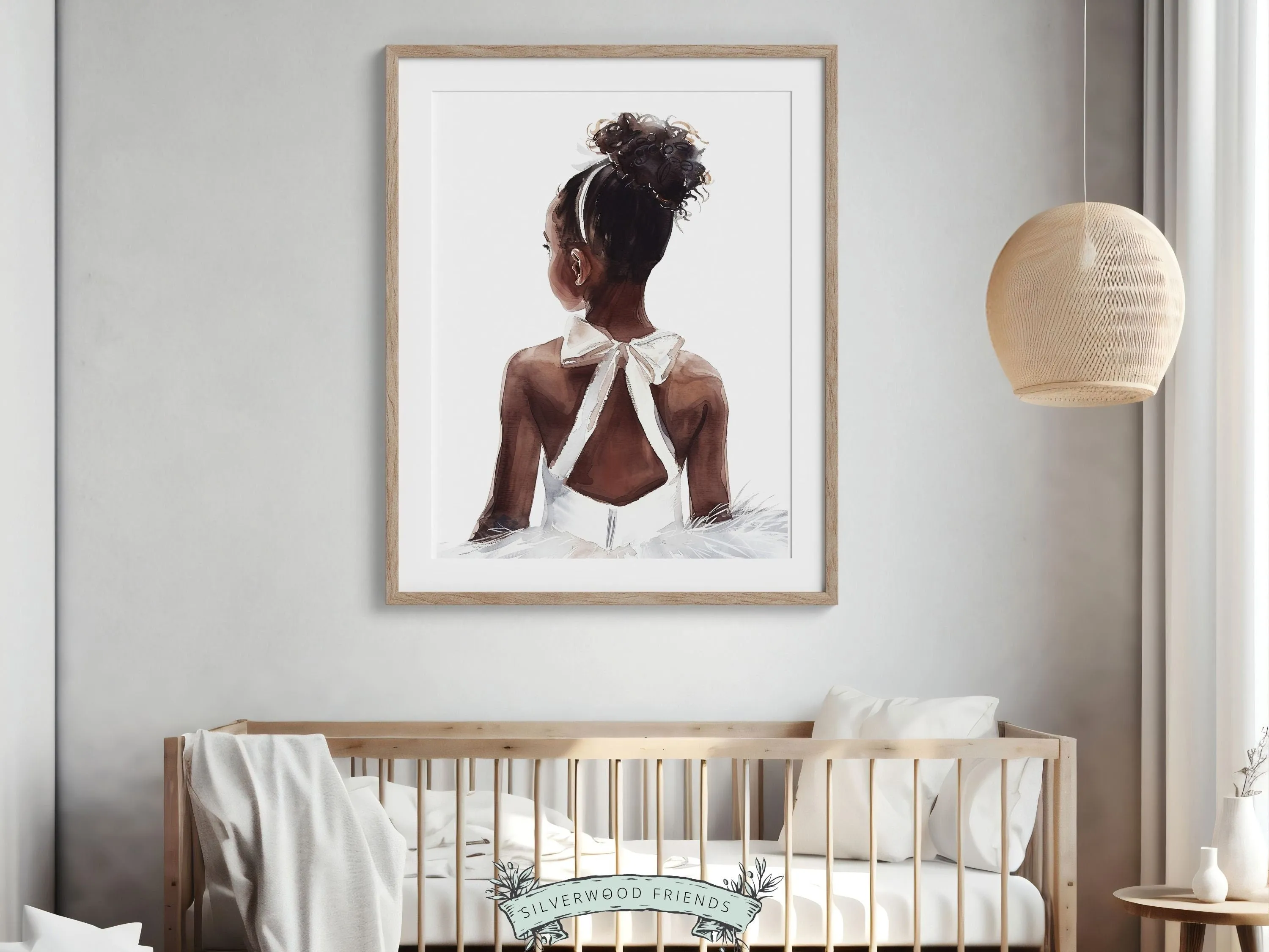 Black Ballerina Nursery Print - 004