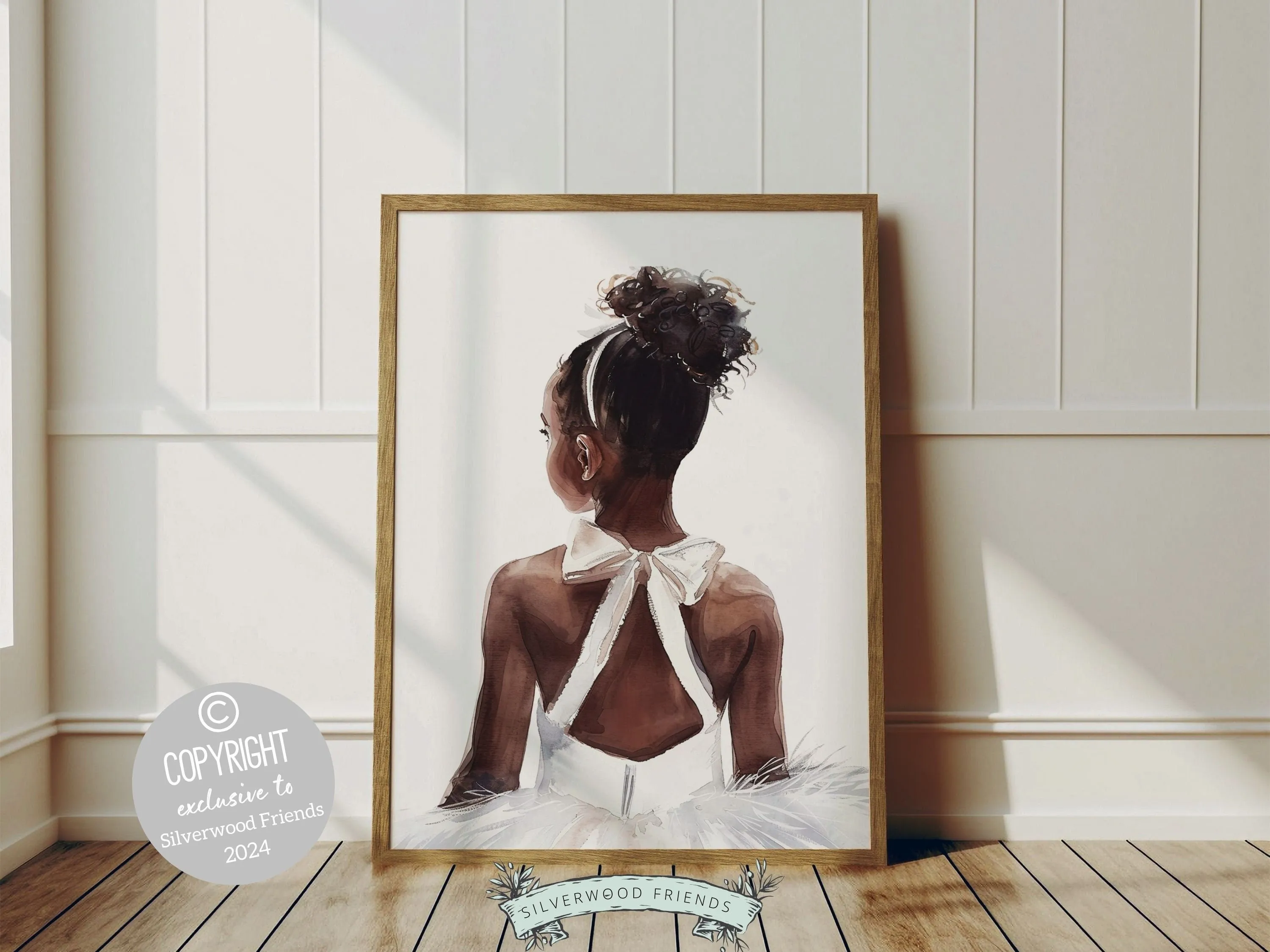 Black Ballerina Nursery Print - 004