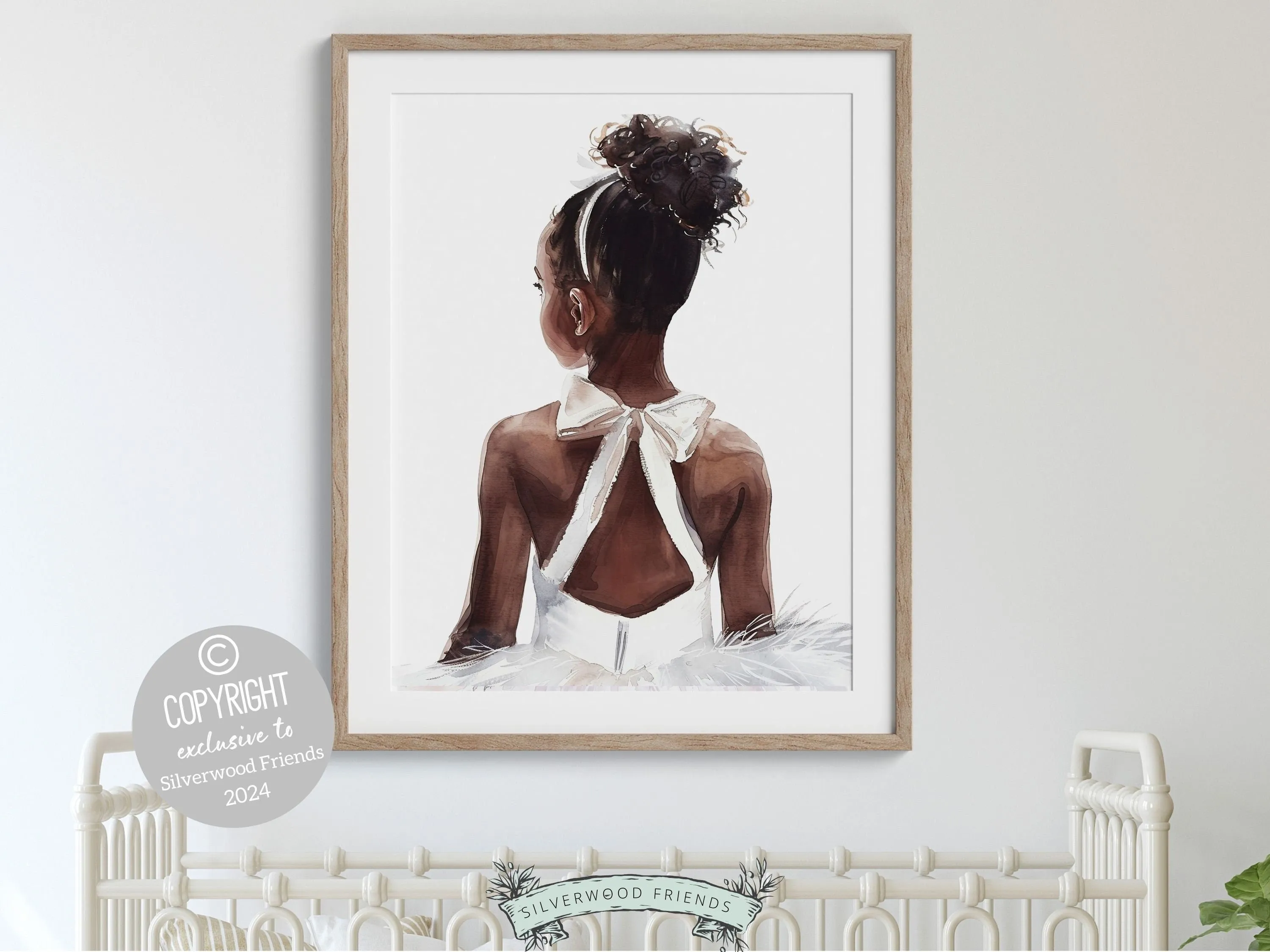 Black Ballerina Nursery Print - 004