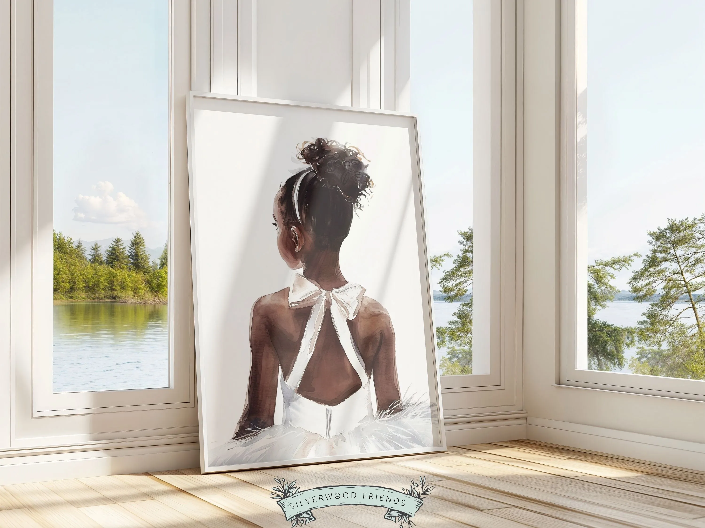 Black Ballerina Nursery Print - 004