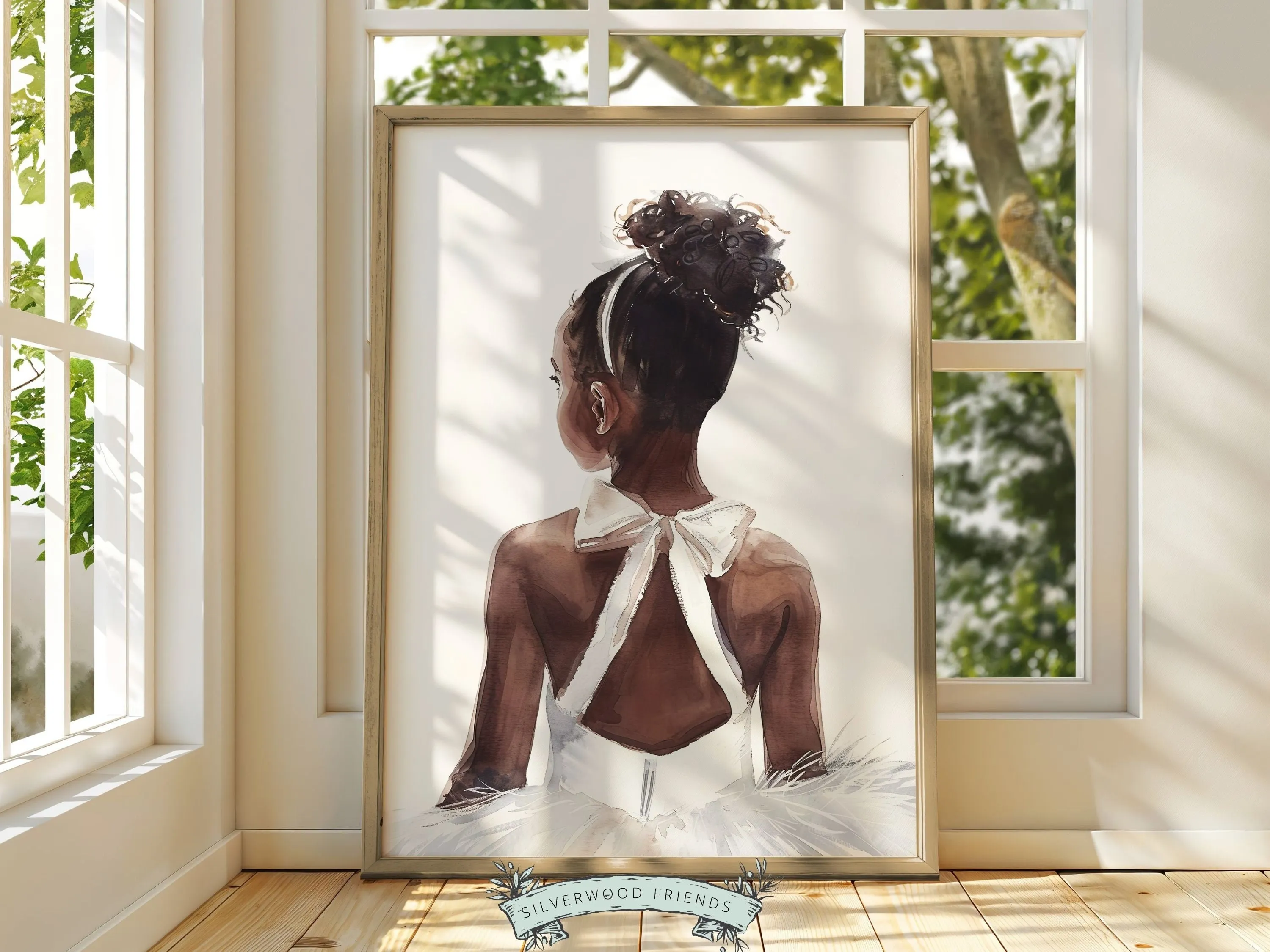 Black Ballerina Nursery Print - 004