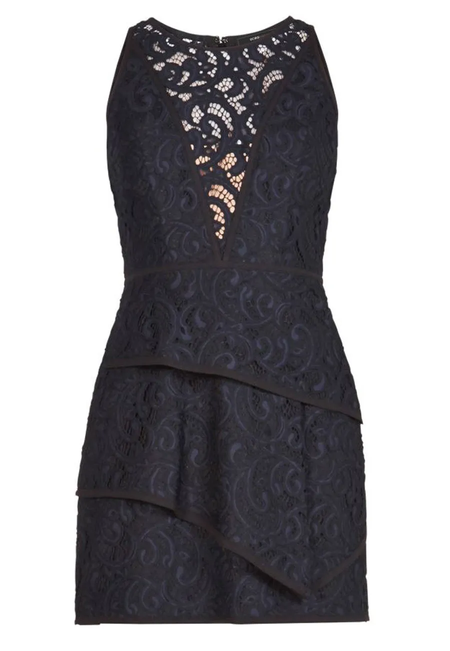 Black Hannah Lace Mini Dress