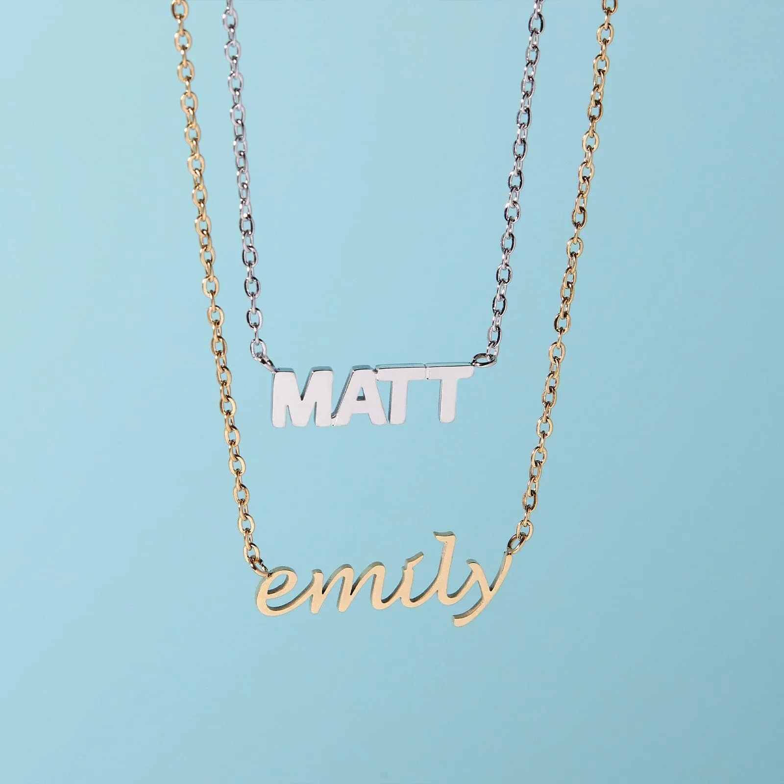 Block Letter Necklace