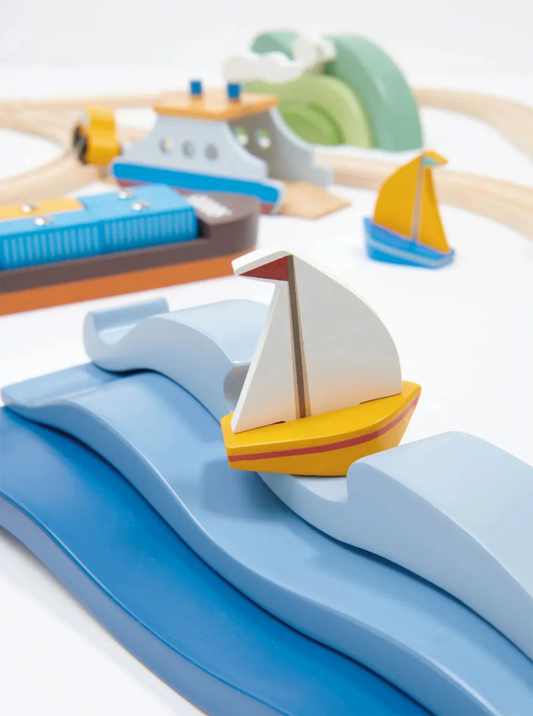 Blue Water and Sail Boat Set