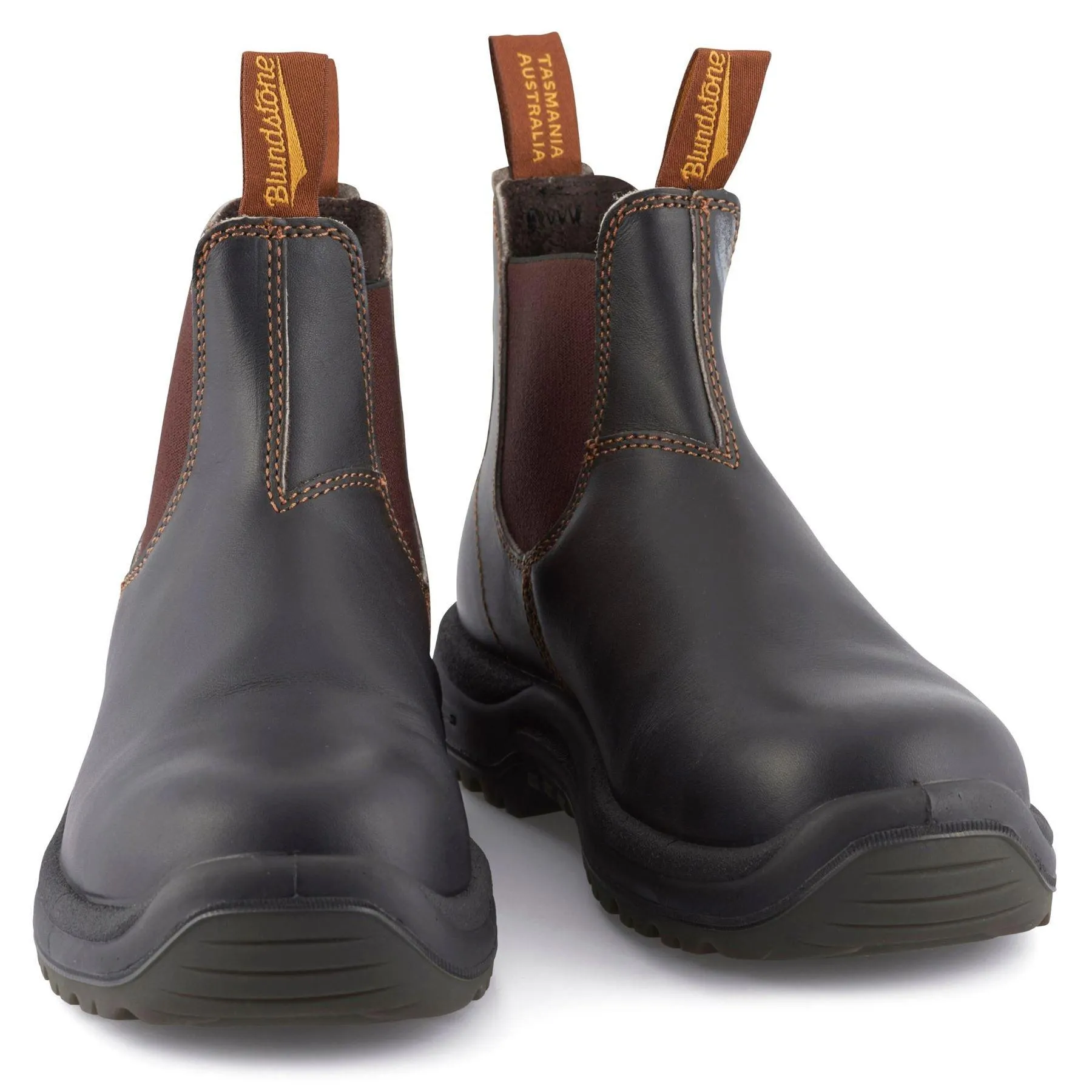 Blundstone 192 Brown Leather Steel Toe Chelsea Boot